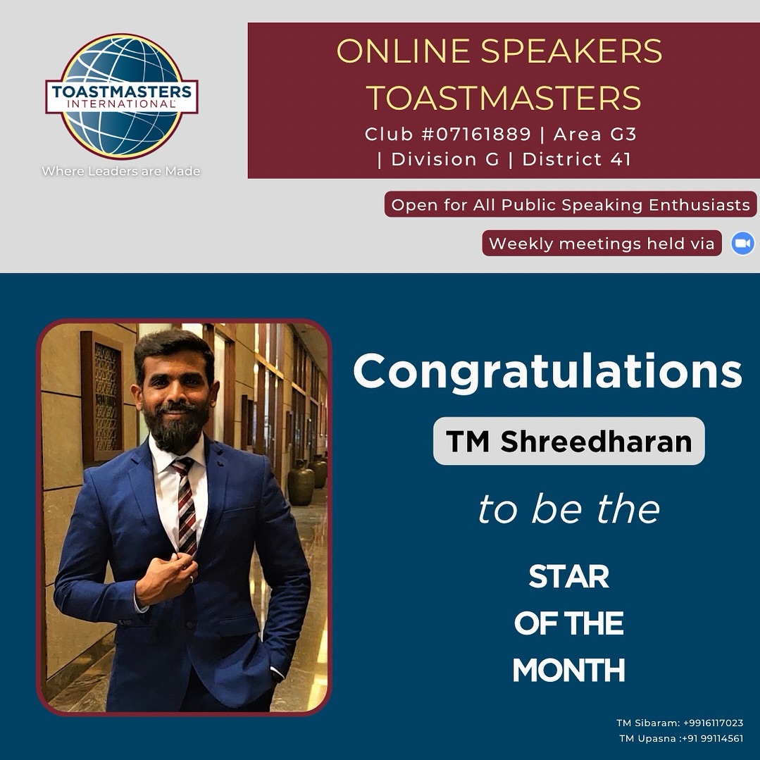 Online Speakers Toastmaster Club