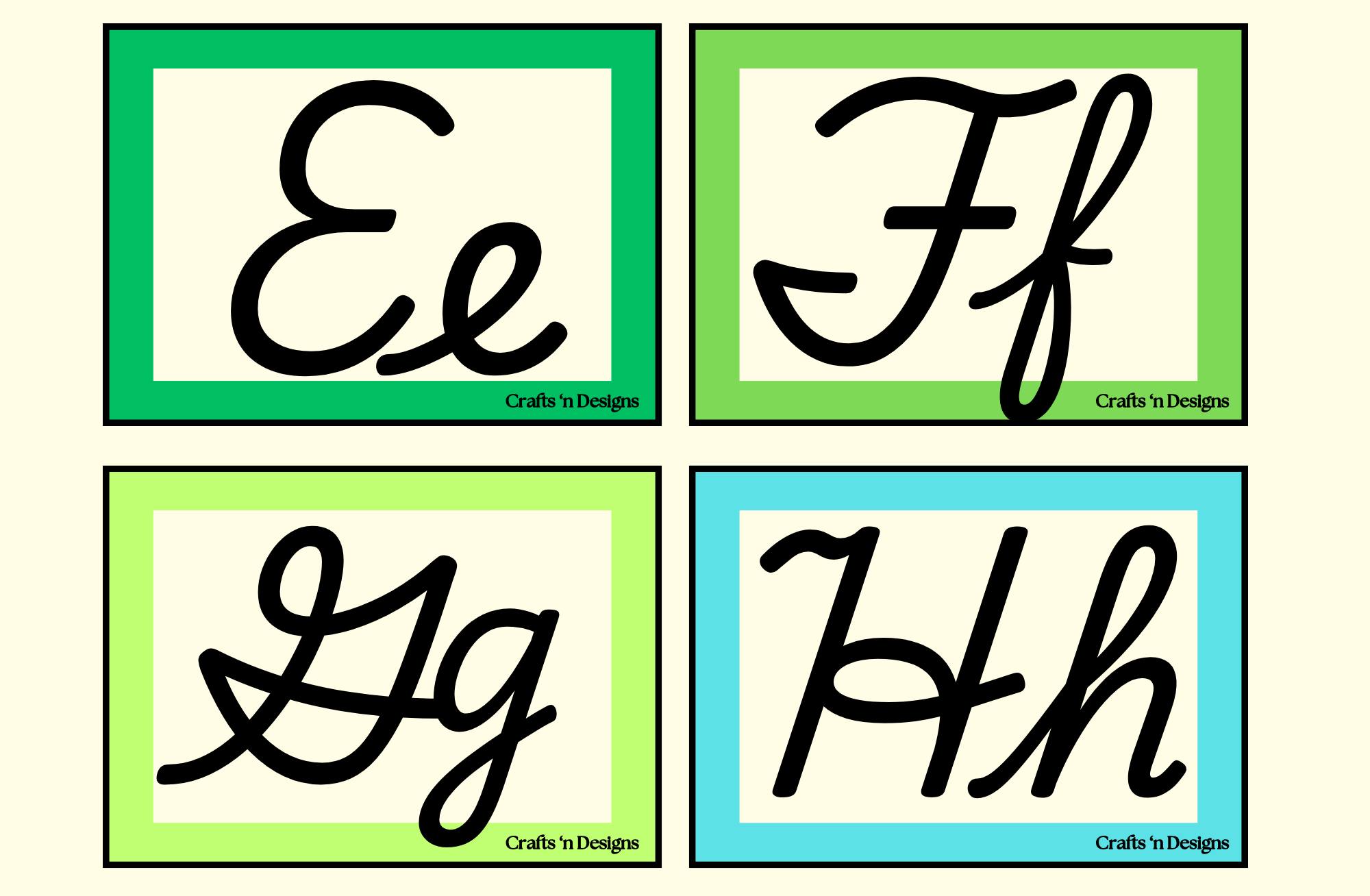 Crafts - CURSIVE ALPHABETS FOR FLASHCARDS Feel free to grab and share ...
