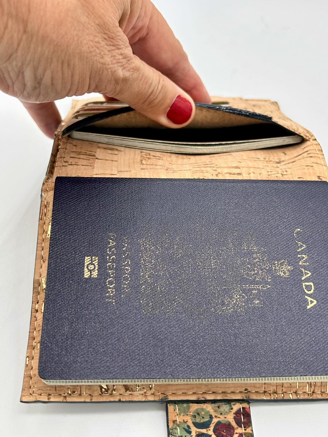 A passport holder for the journey home. Created in collaboration