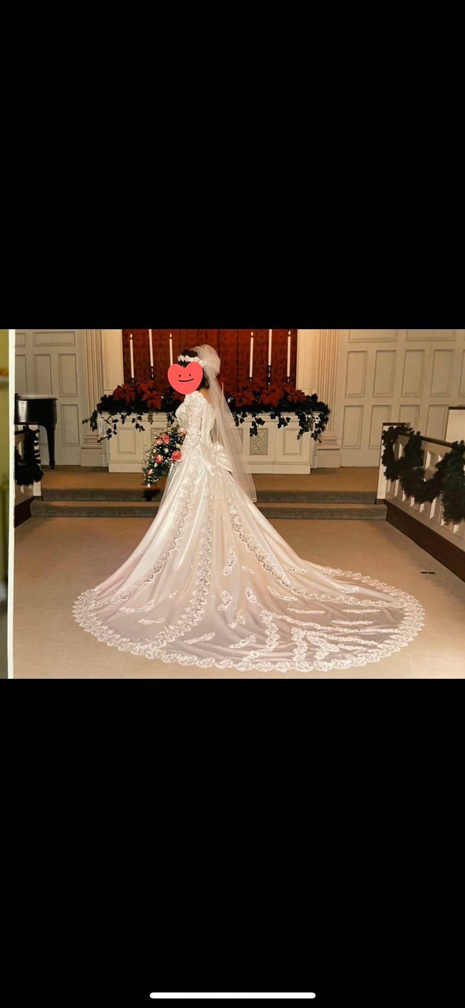 Repurpose d wedding dress made into tree skirt