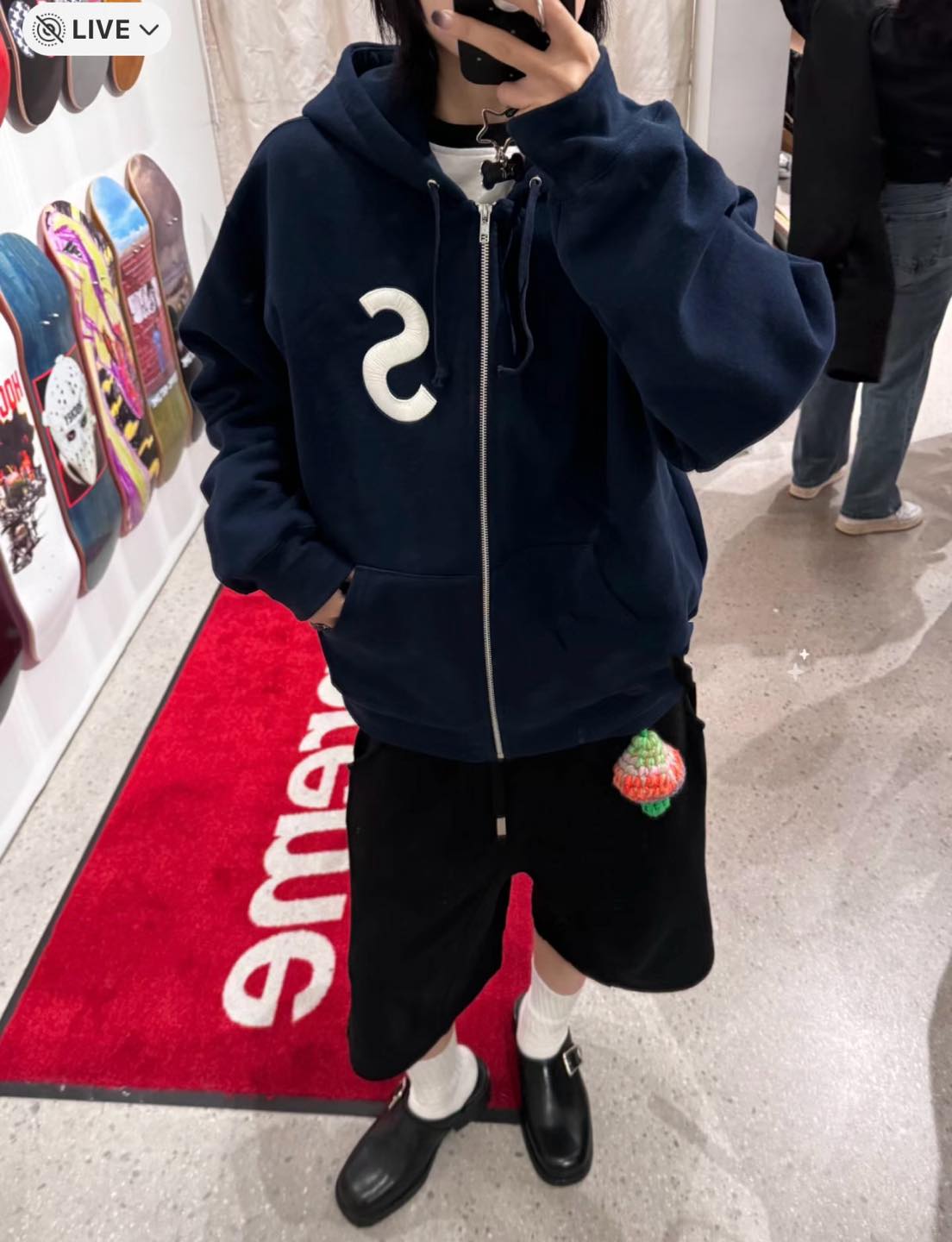 Supreme S Logo Zip Up Hooded Sweatshirt ✨ 黑M/L/XL / 灰色XL / 藍L 