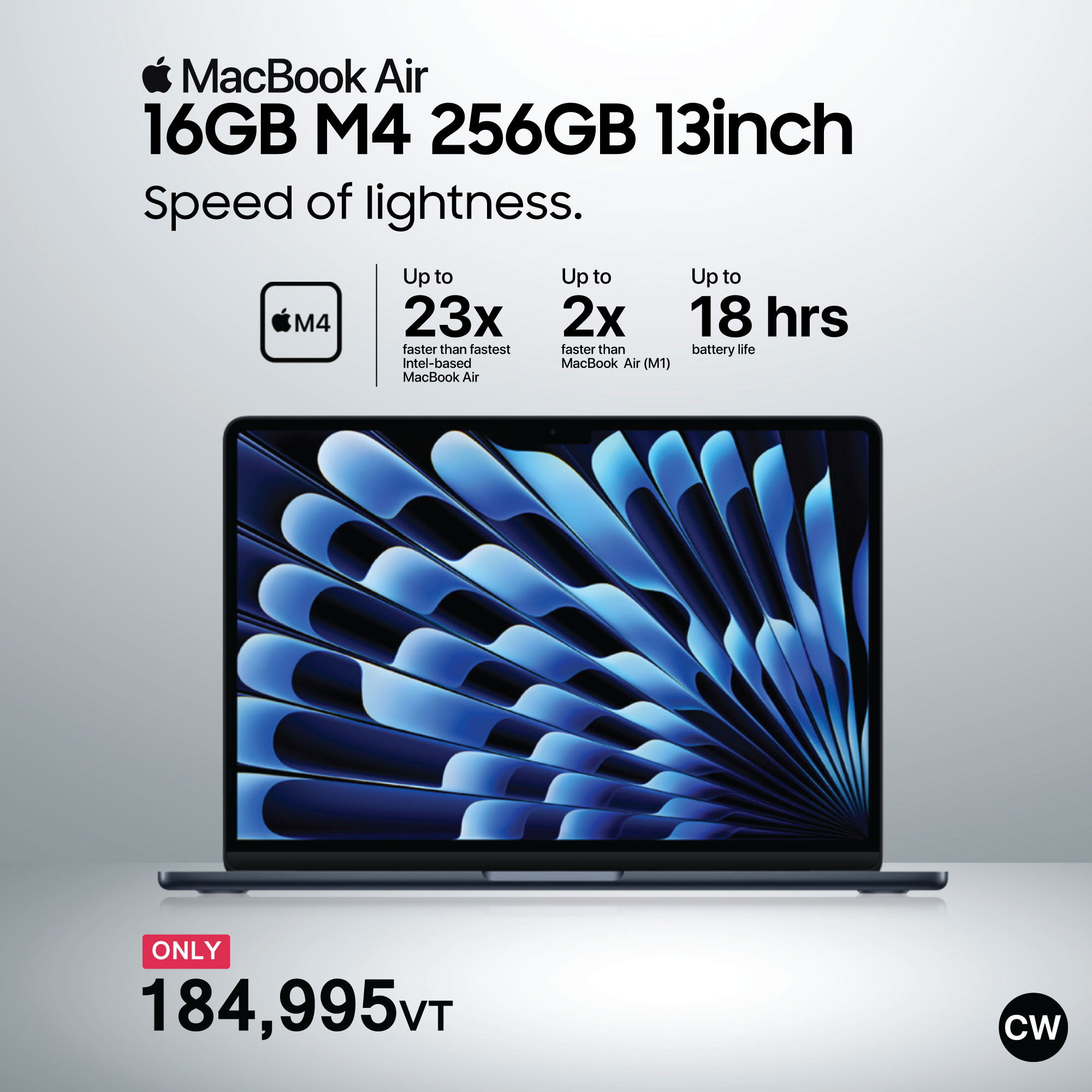 The new MacBook Air 13” M4 – 16GB / 256GB is built for serious 