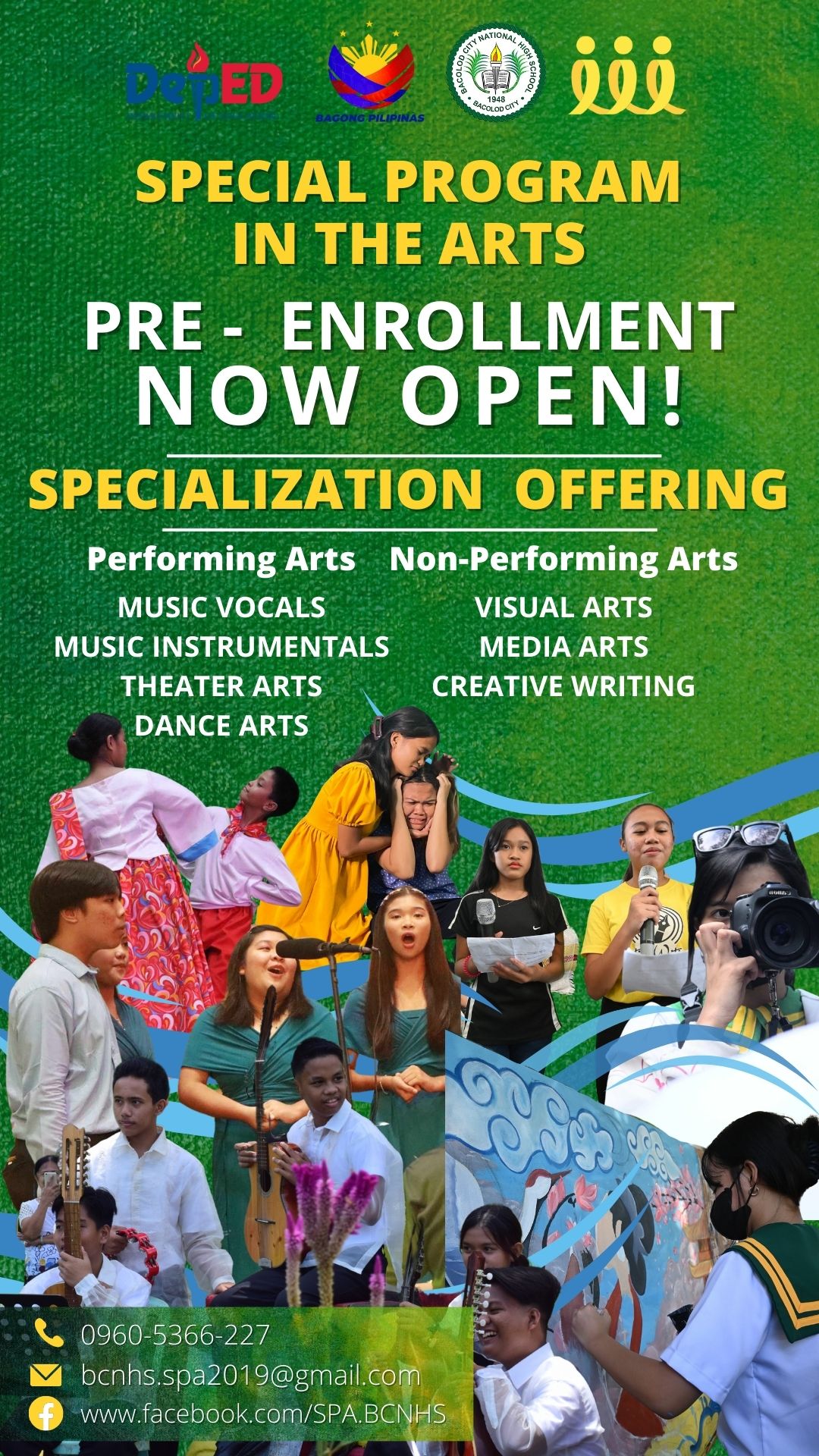 📢 NOW OPEN: ENROLLMENT FOR THE SPECIAL PROGRAM IN THE ARTS (SPA)! 🎭🎶🎨 ...