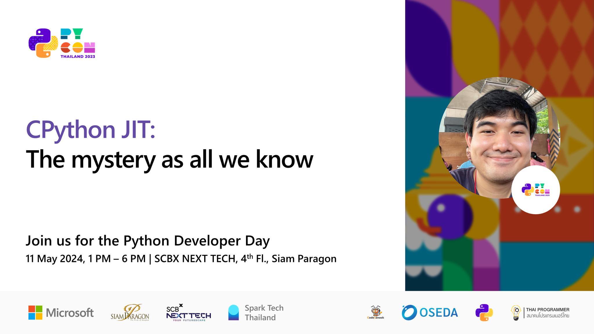 พบกับเซสชั่น "CPython... - Spark Tech Thailand - Tech ใกล้ตัว
