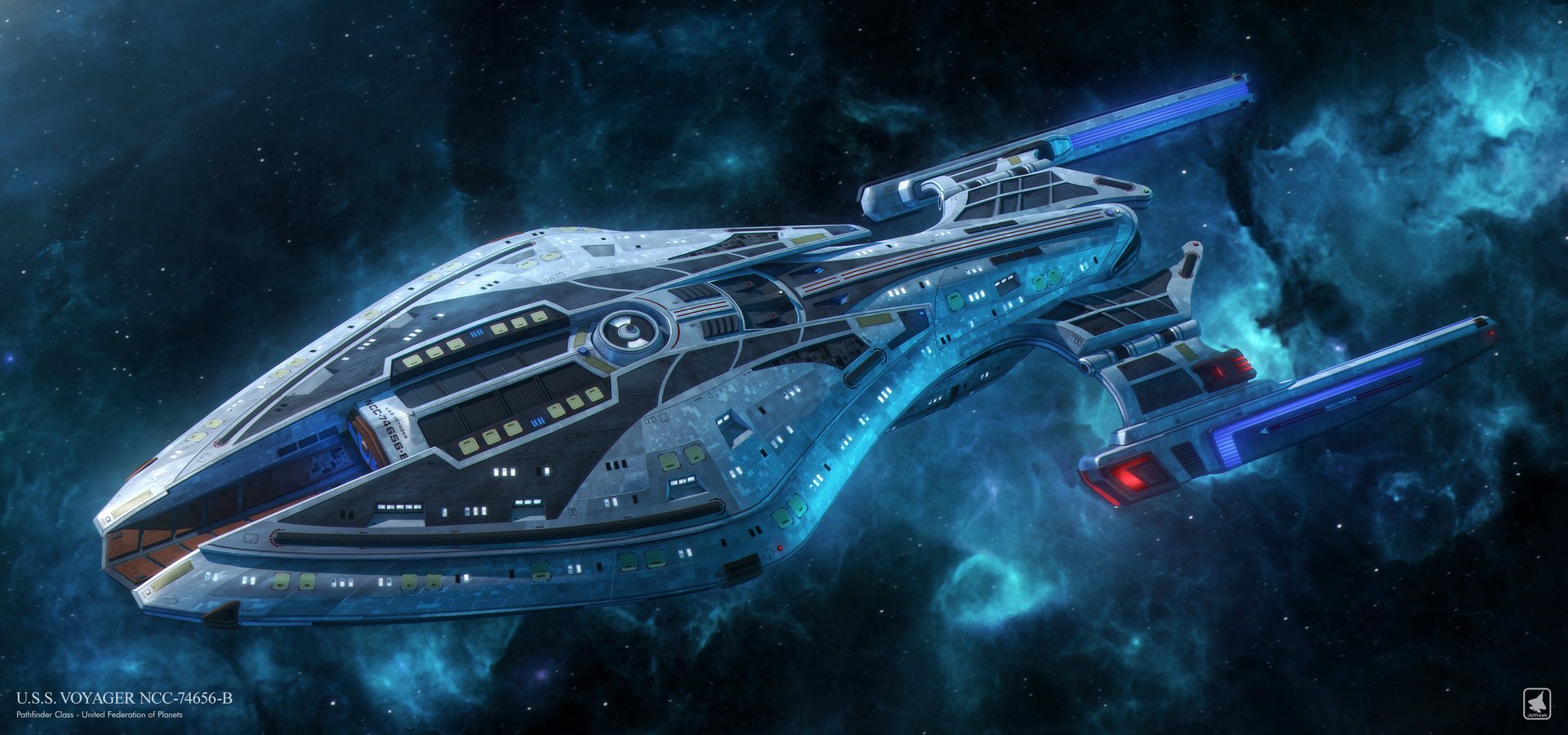 Is that the first Voyager type ship in Star Trek?