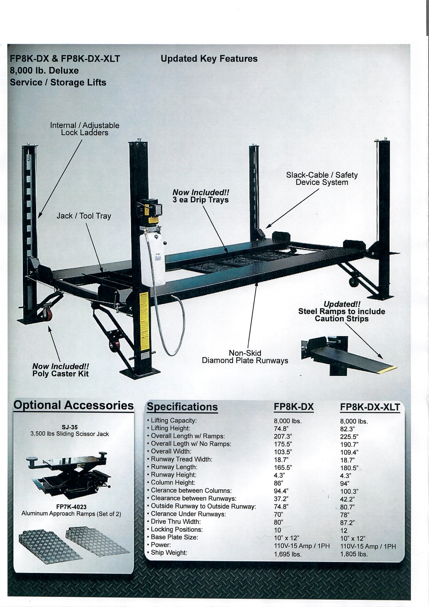 New Tuxedo 8K DX 4 post lift with warranty for only $3495! - Weight ...