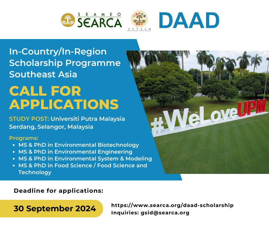 SEARCA - Call for Applications: AY 2025-2026 SEARCA Joint... | Facebook