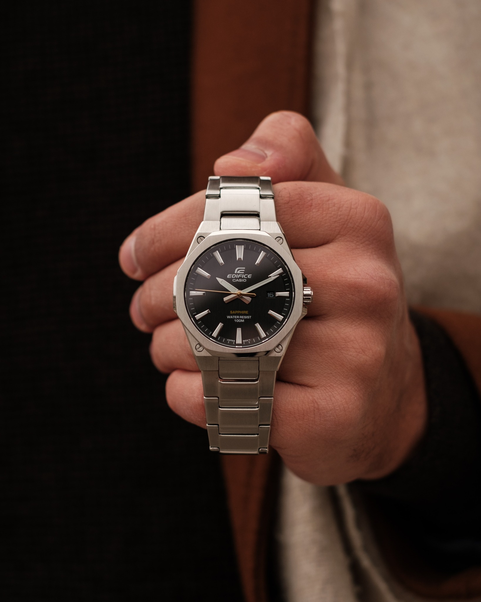 Casio - ⌚️3-Hand Analog✨EFR-S108DJ-1AJF 8角形のフラットなベゼル 