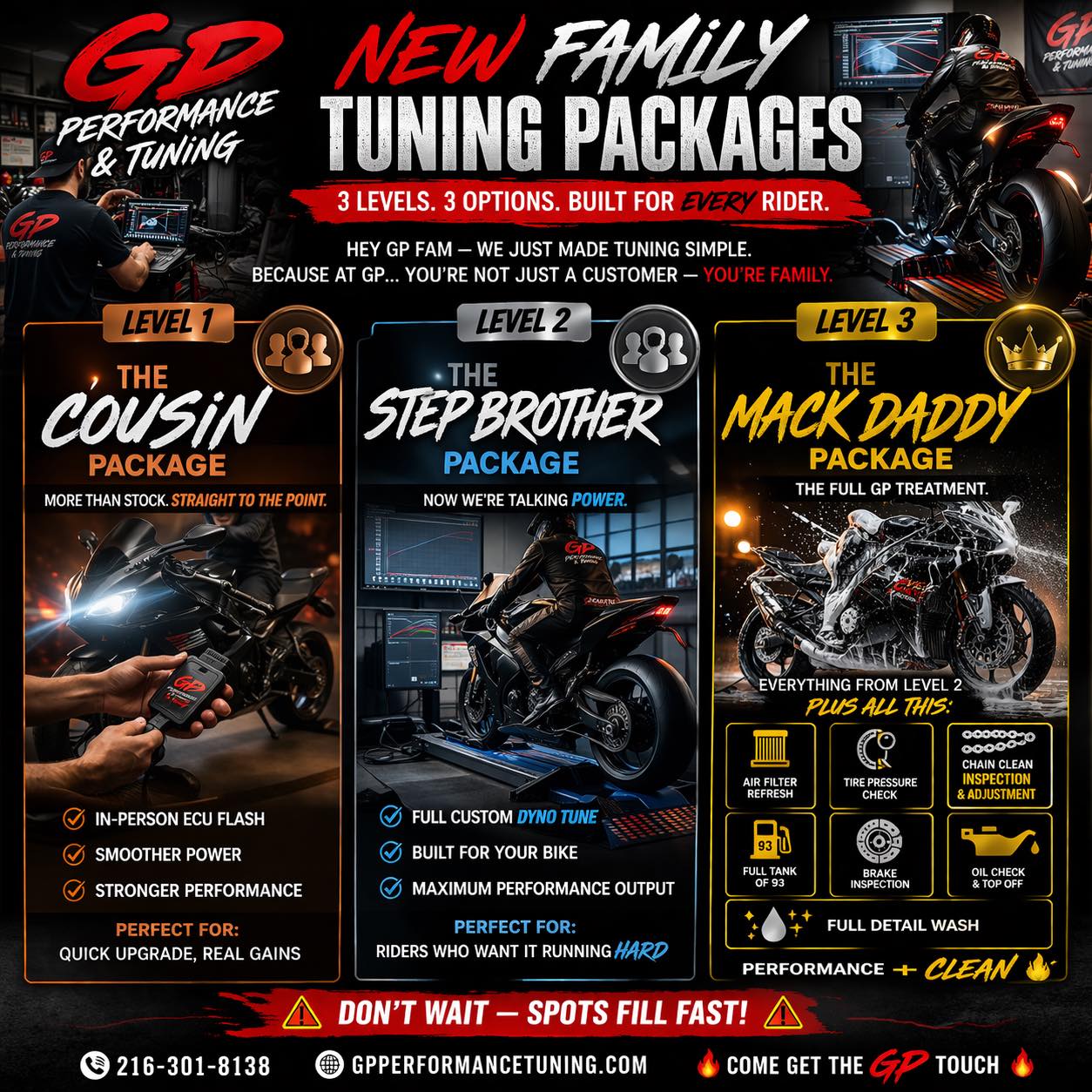 🔥 GP PERFORMANCE & TUNING 🔥 NEW FAMILY TUNING PACKAGES GP FAM