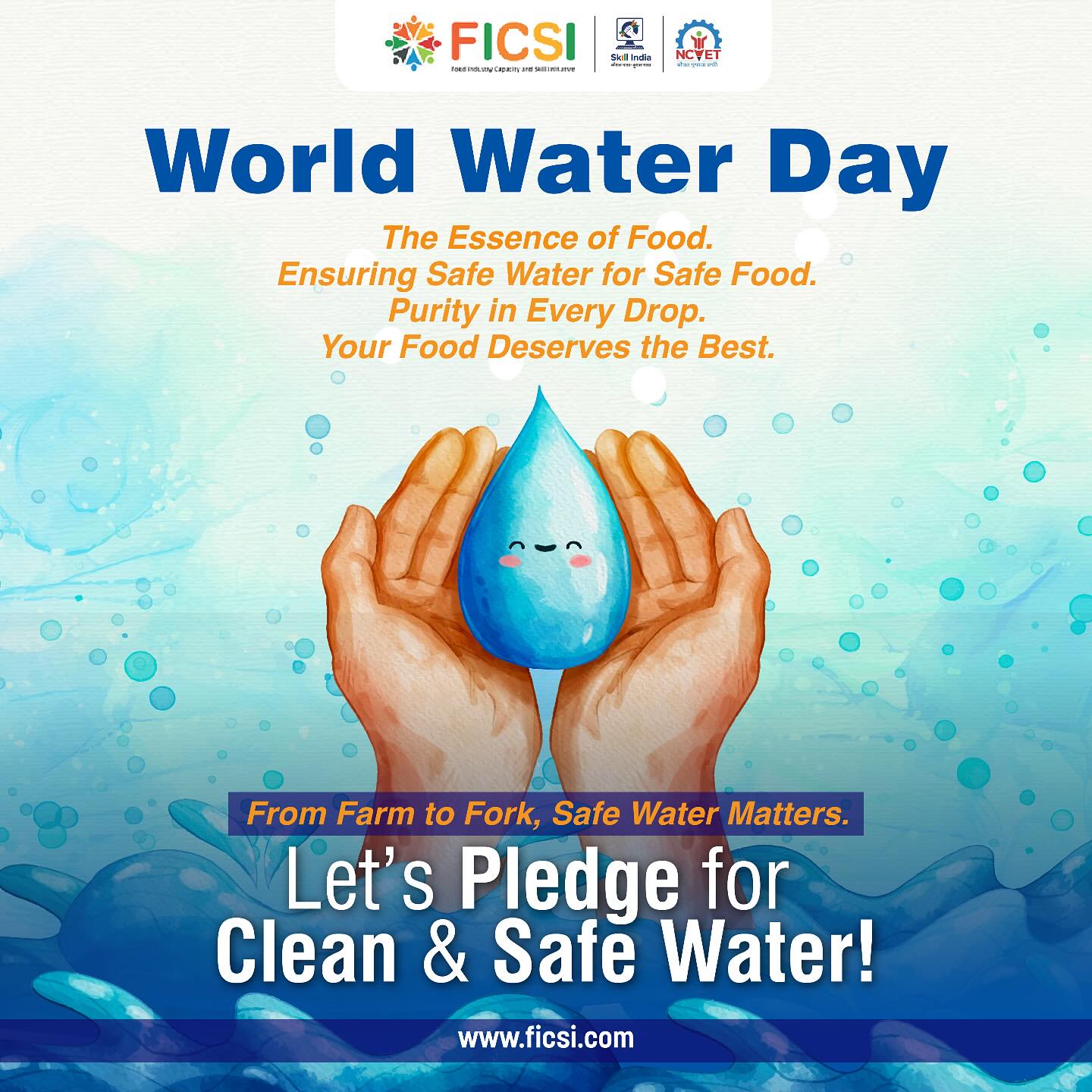 FICSI - 💧🌍 World Water Day: From Farm to Fork, Safe Water Matters! 🌾🍽️ ...