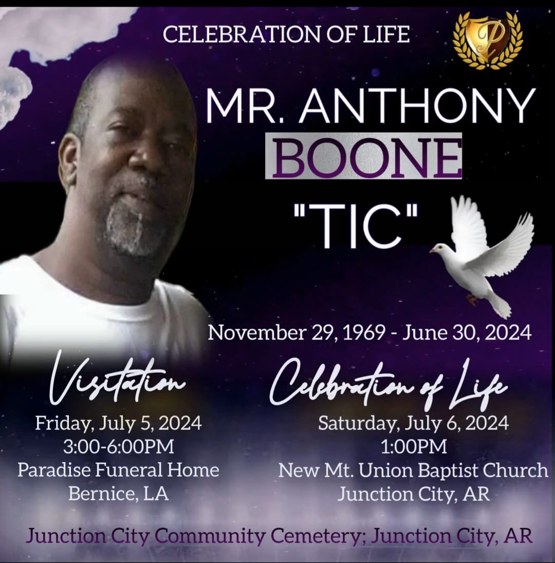 Paradise - Paradise Funeral Home Celebrates the Life of MR. ANTHONY ...