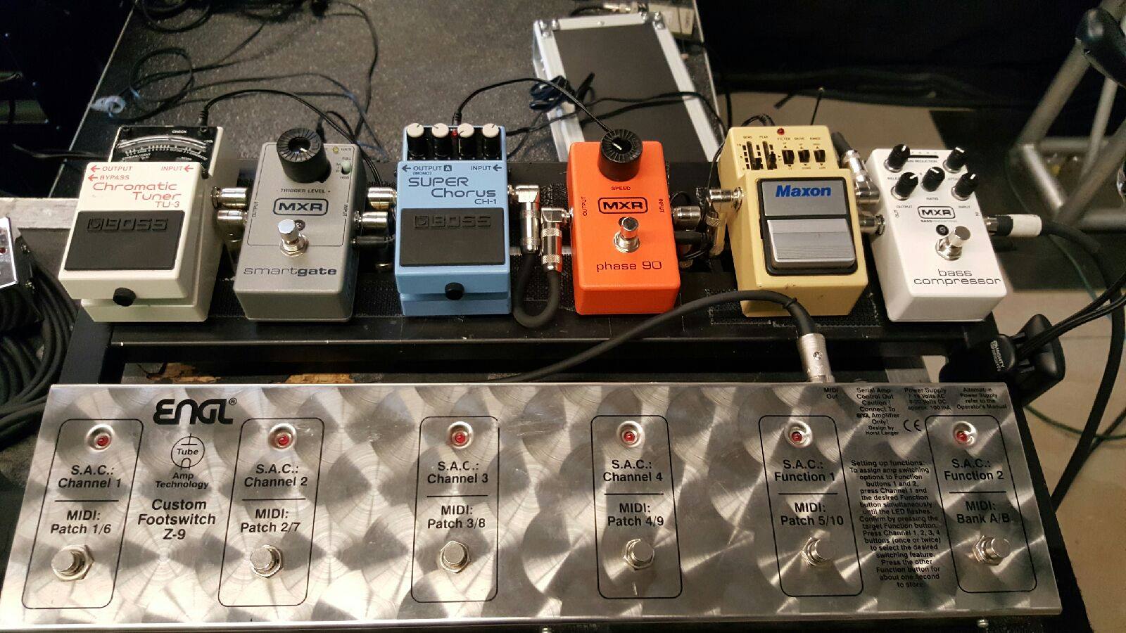 Marty - The rig my tech Alan Sosa put together for the US tour
