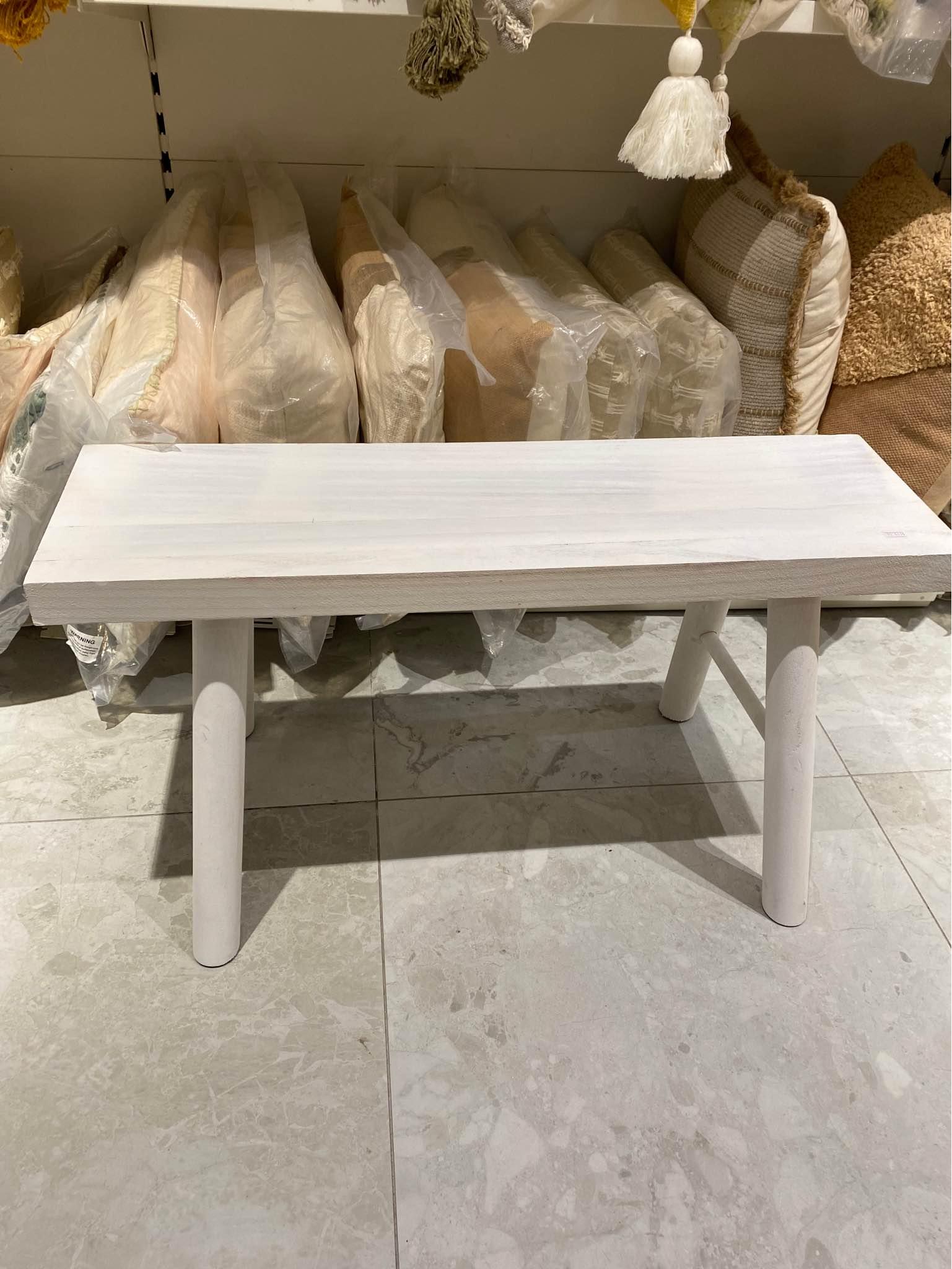 Timer Stool White Washed & Natural - Ottomans & Footstools - Melbourne ...