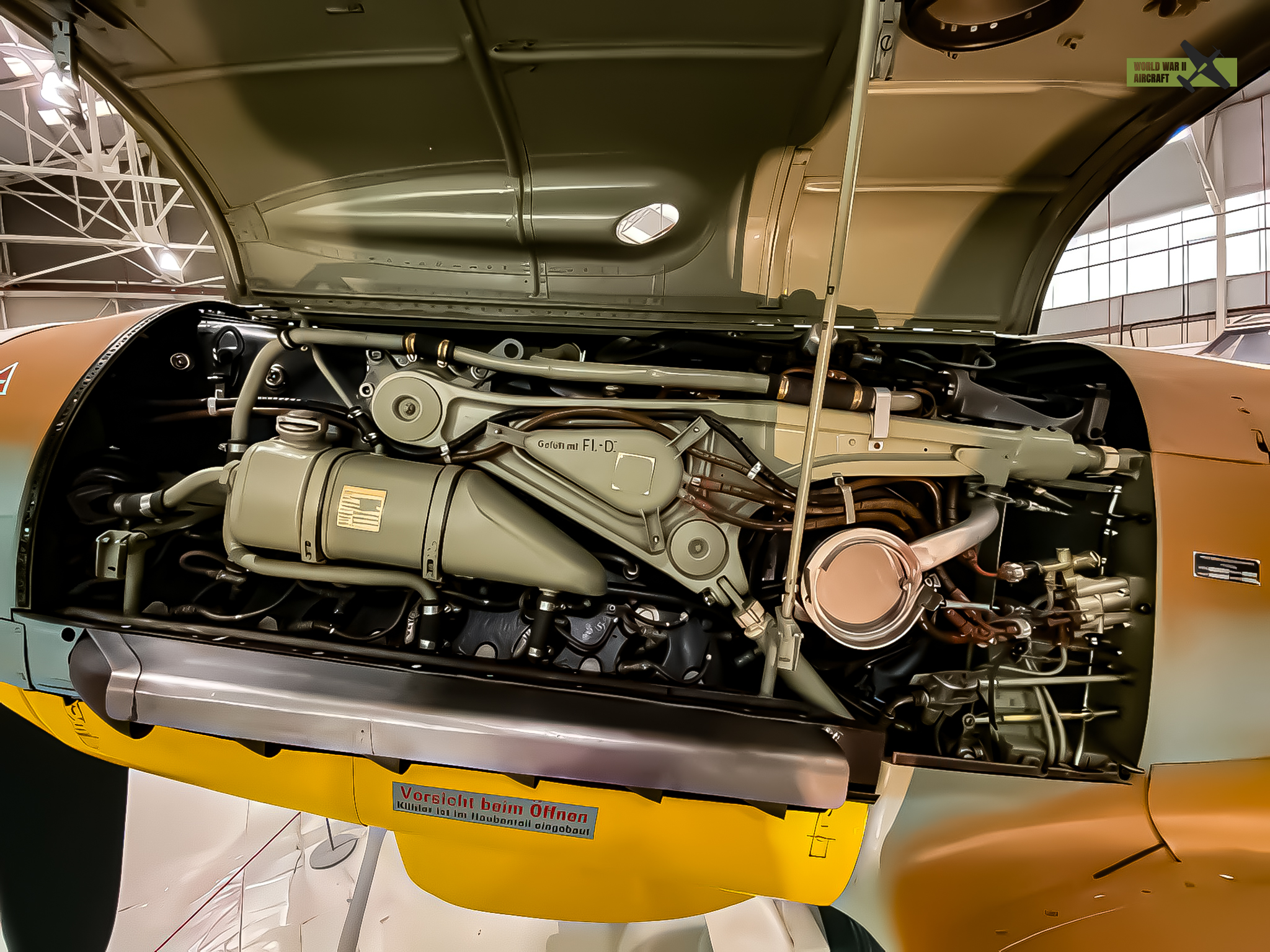 Jets 'n' Props - Messerschmitt BF109G-2/Trop ‘10639’ engine bay. It ...