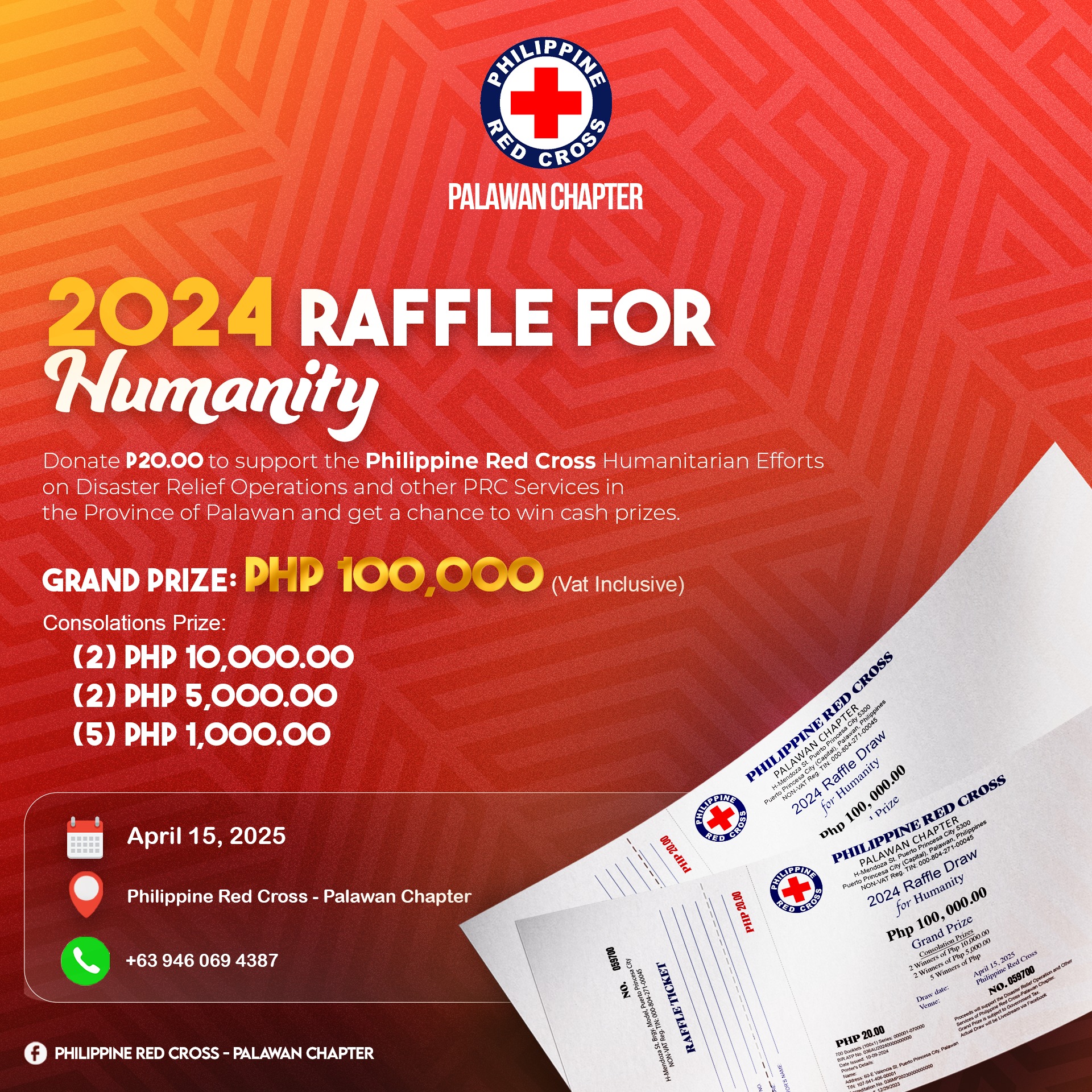 Philippine - 🎟️ 2024 Raffle for Humanity 🎟️ Support the Philippine Red ...