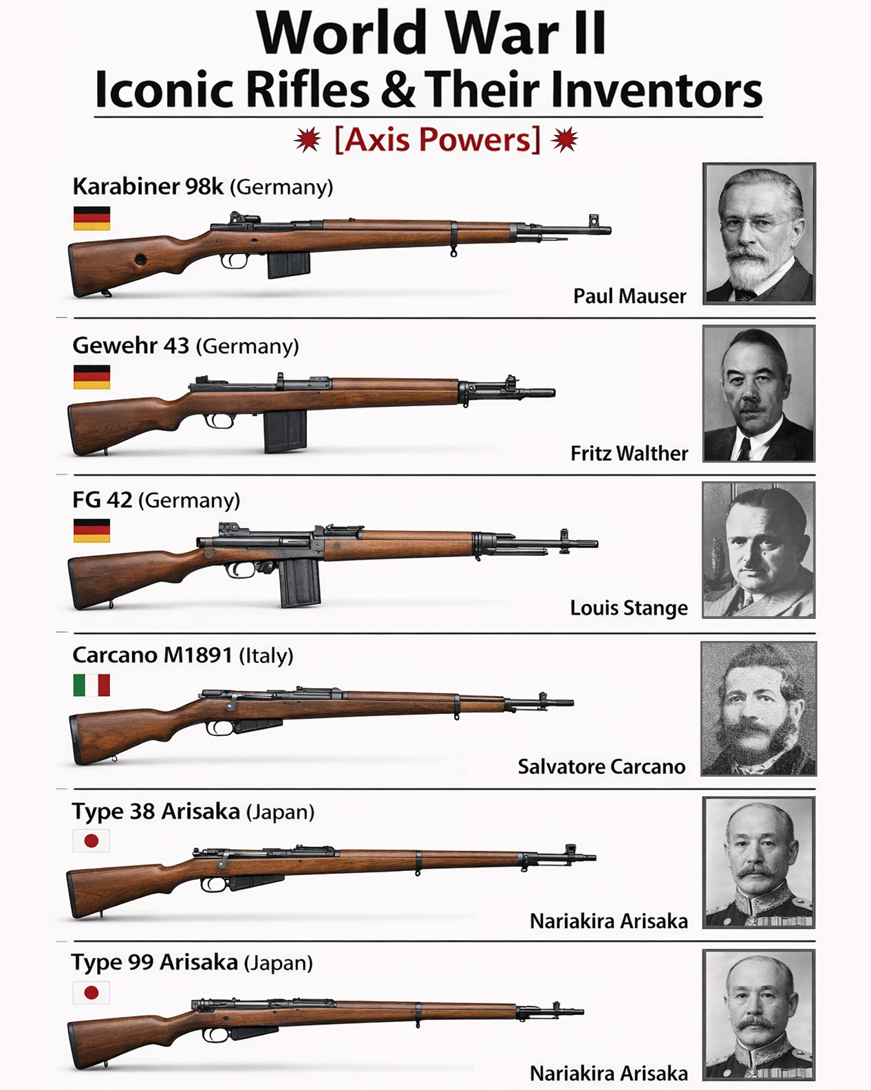 Legendary World War II Rifles and the Inventors Behind Them