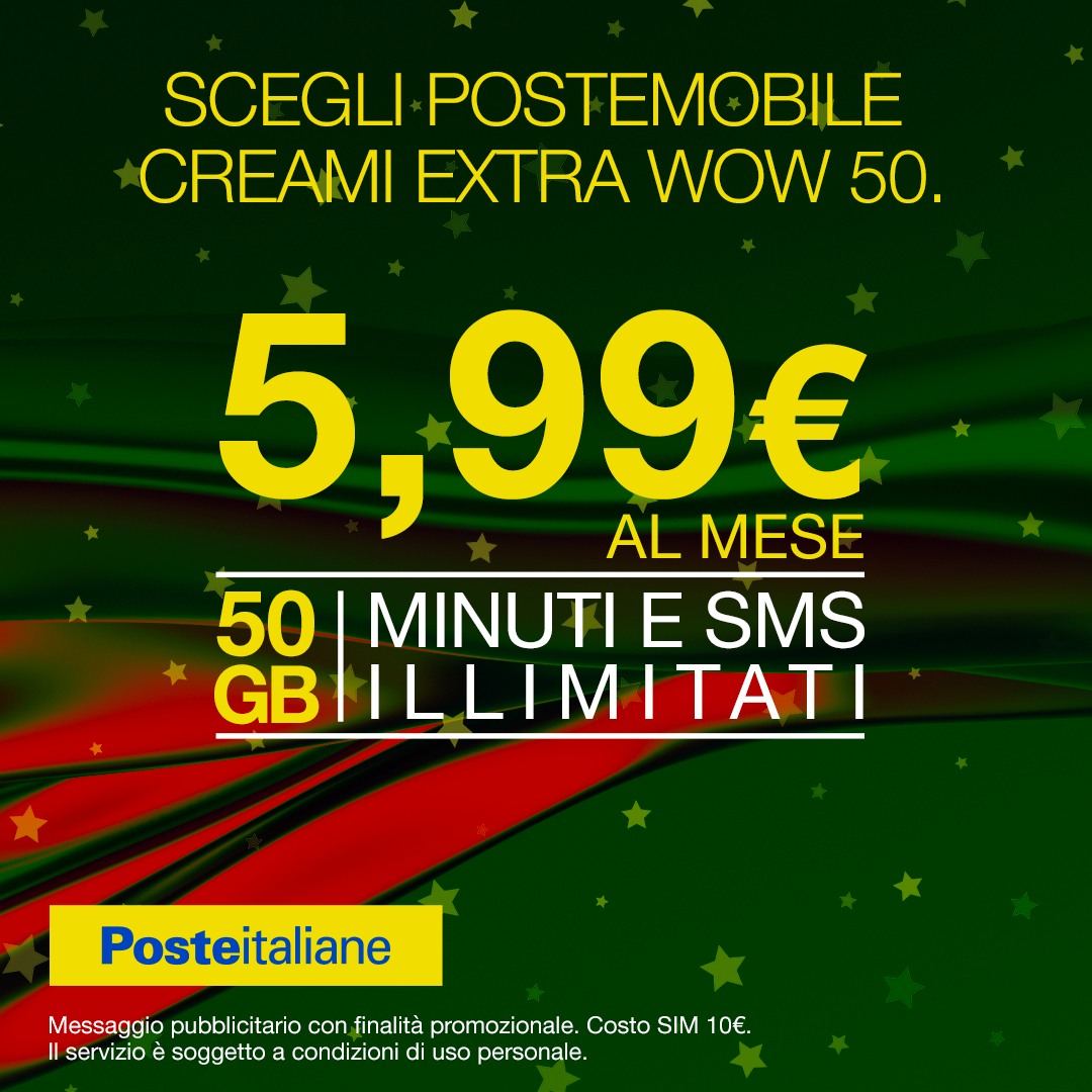 PosteMobile - Scegli PosteMobile Creami Extra WOW 50. Cosa... | Facebook