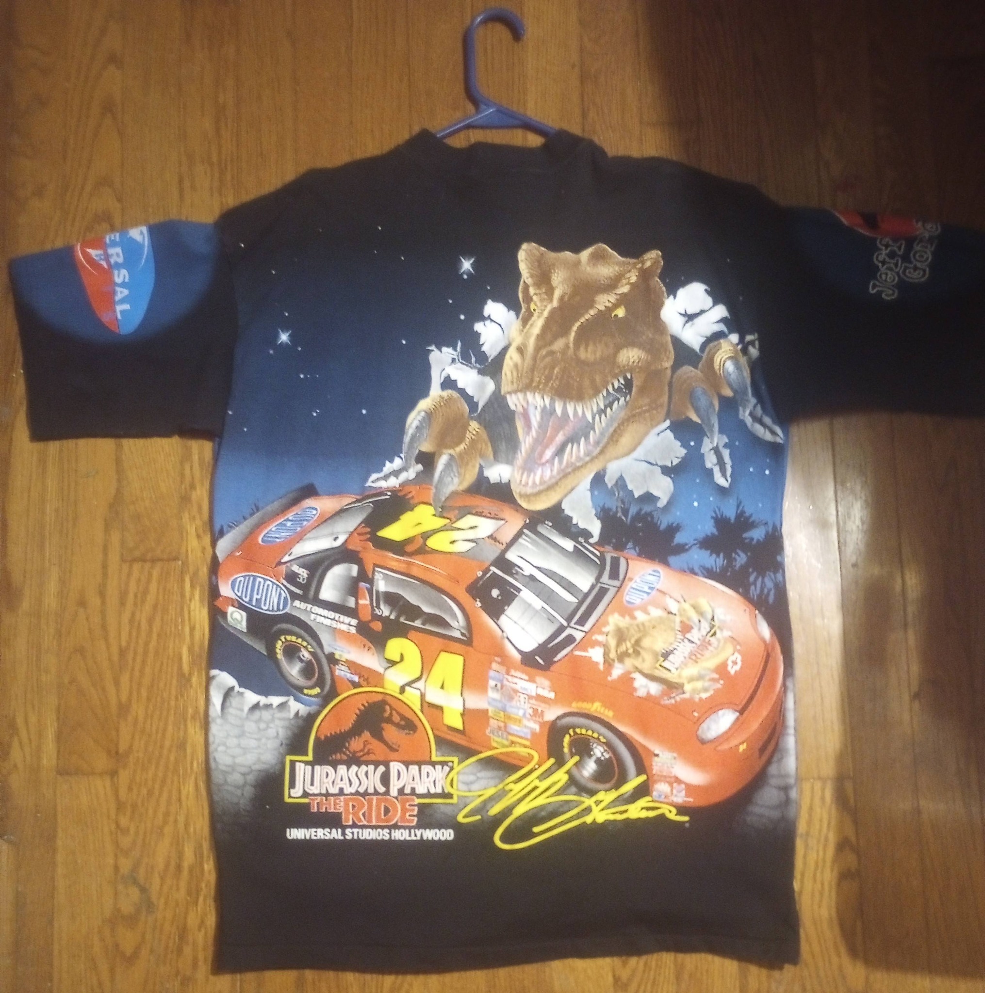 1997 Jeff Gordon Jurassic Park All Over Print t shirt extra large $450