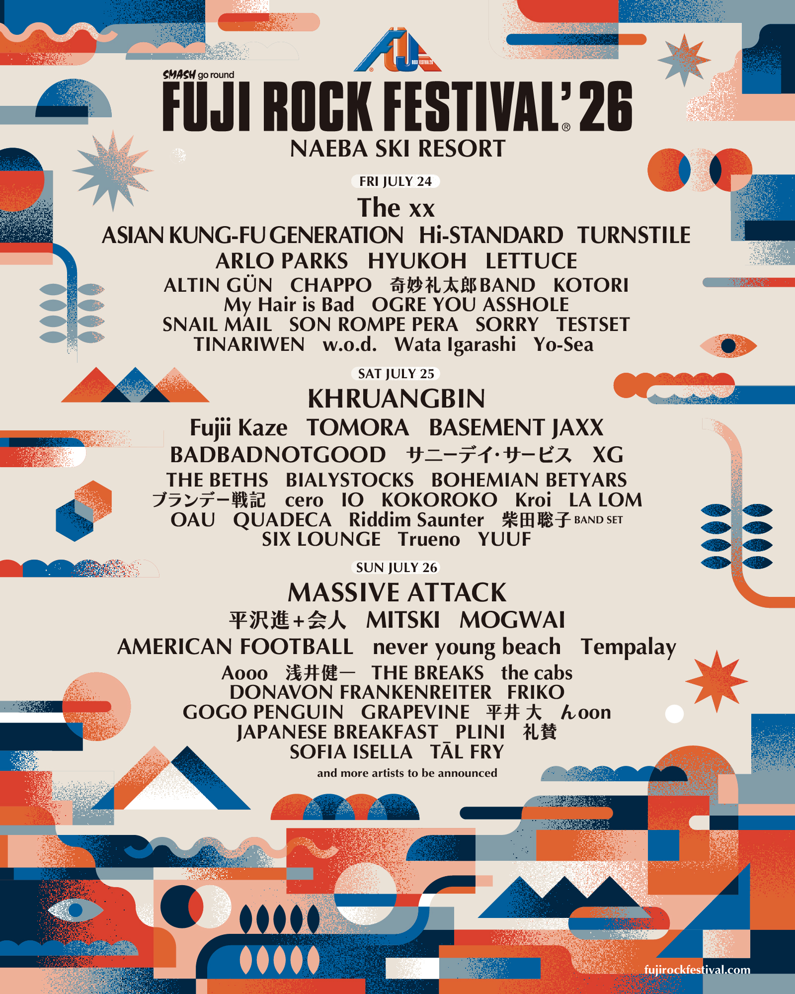 Mitski will perform at Fuji Rock Festival 2026 on Sunday, July 26