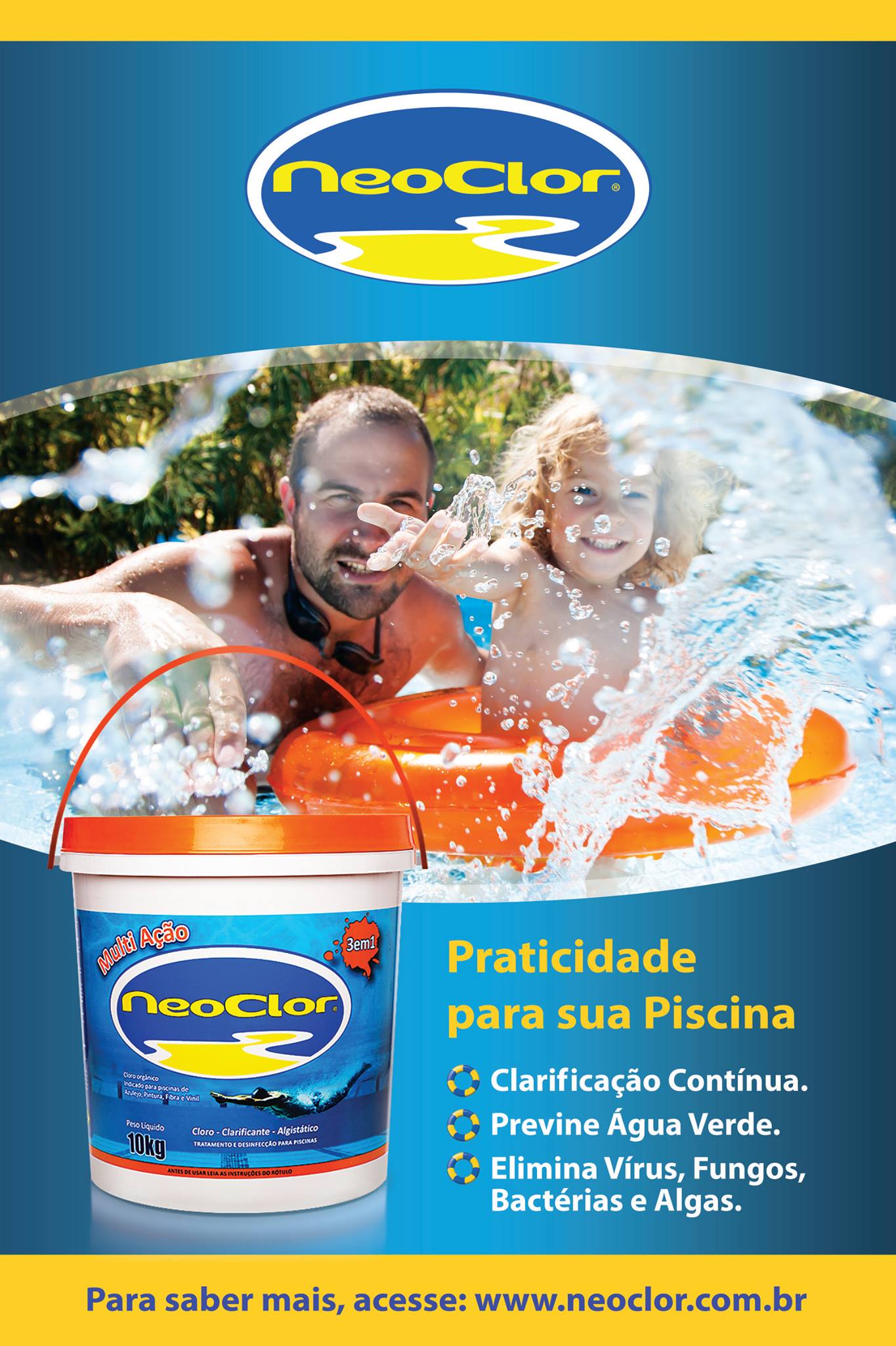 Neoclor - Neoclor Tablete Triaction Produto 3 em 1, com efeito do cloro ...