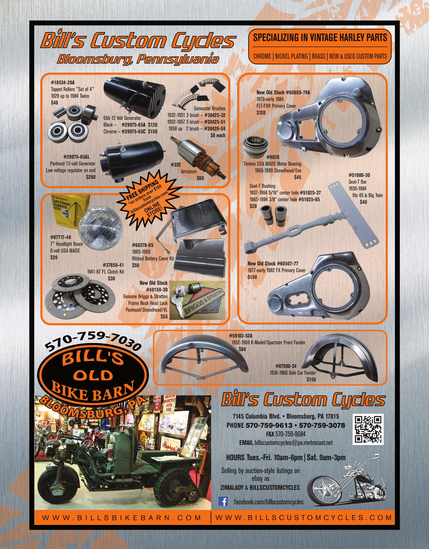 Our ad featured in Antique... - Bill's Custom Cycles