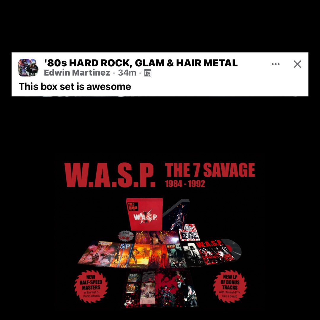 W.A.S.P. unboxing video for The 7 Savage 1984-1992
