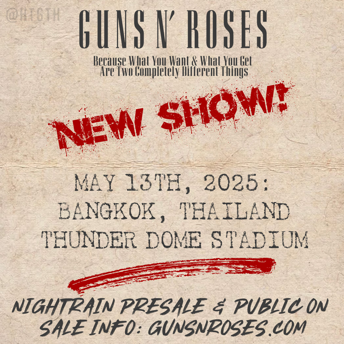 Axl ? May 13 2025 Thailand Bangkok ?? #gunsnroses