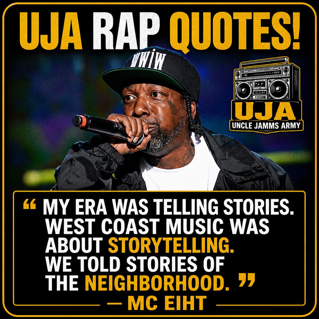 West Coast storytelling at its finest. MC Eiht broke down an era 