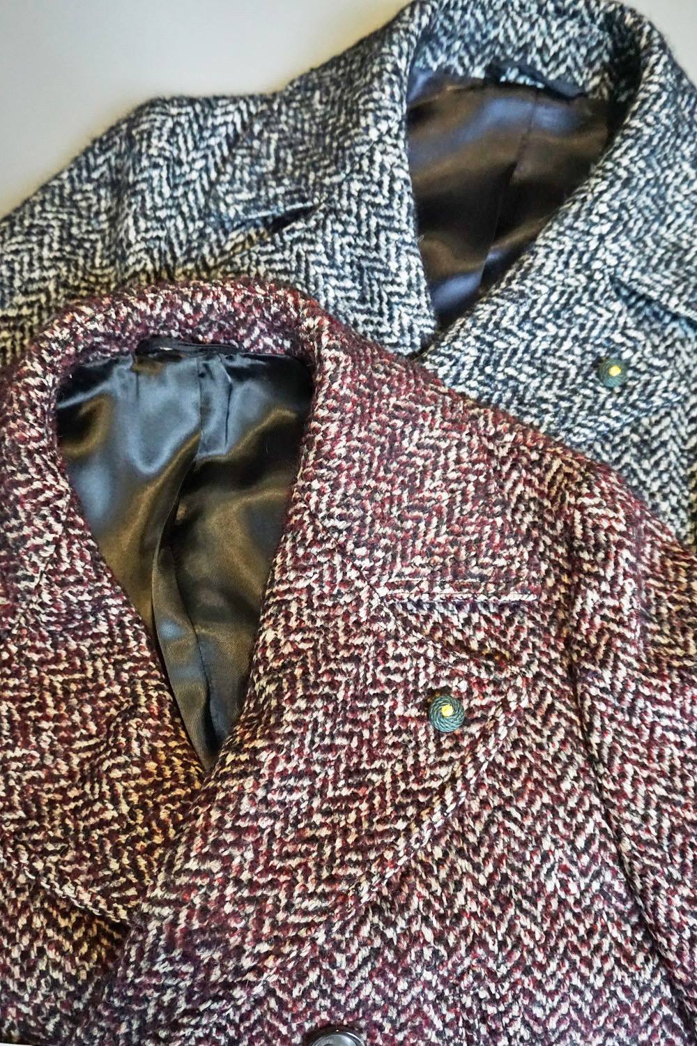 定11万 L'8 ロット ウールアルパカヘリンボーンカーコート44 Facebook