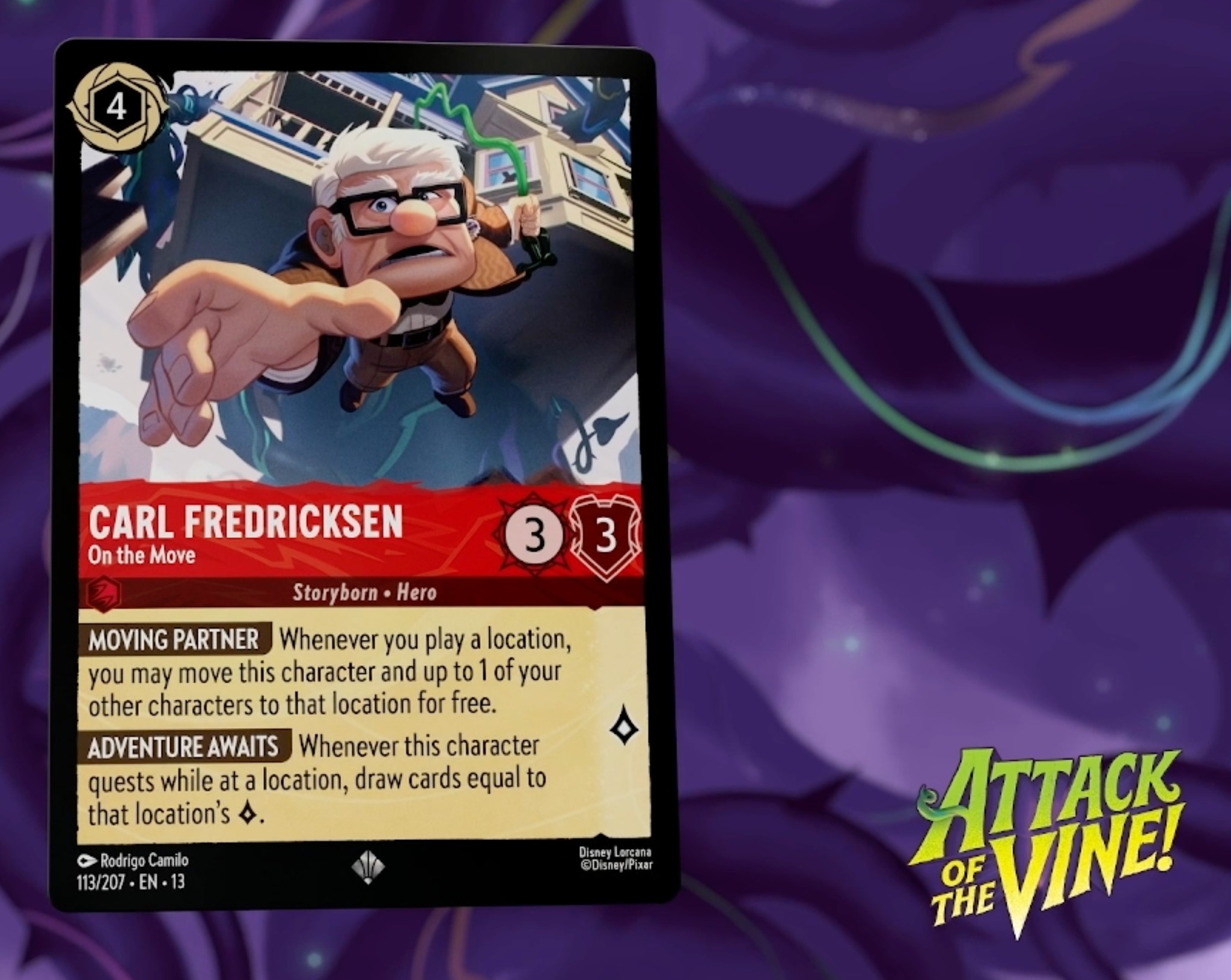 Disney Lorcana TCG: Carl Fredricksen and Russell Enchanted Card Pull