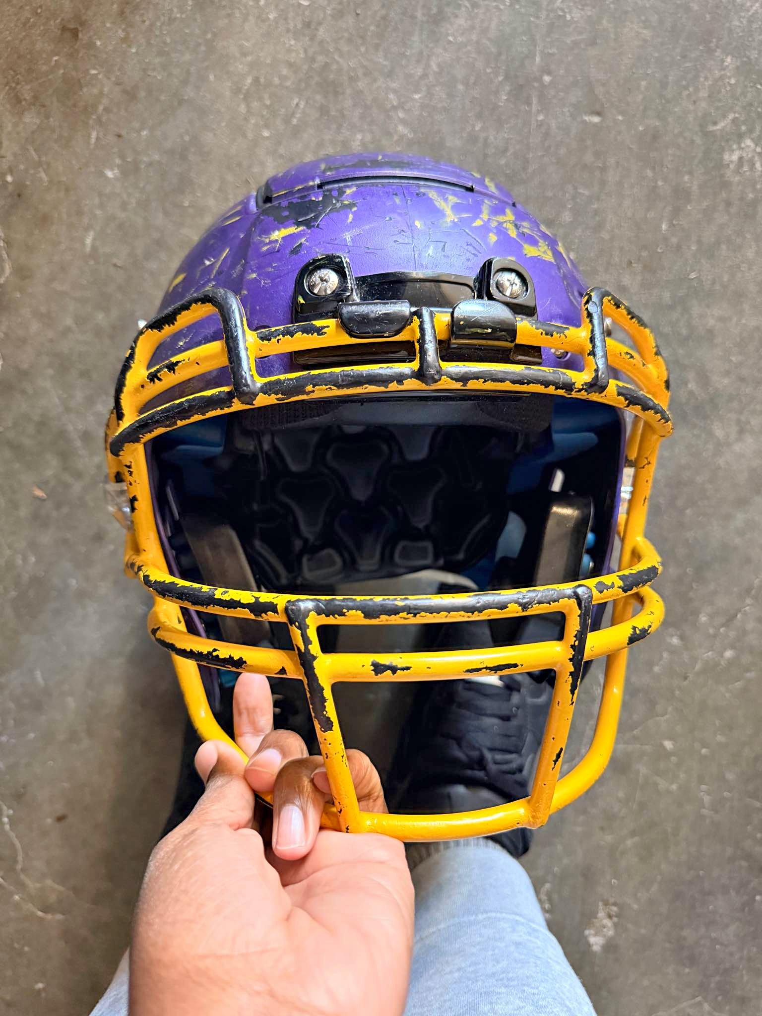 orange f7 helmet Riddell Speed Blank Mini Shell Star rated protection with innovative engineering designed for serious athletes F7 AiR YOUTH ELITE HELMET