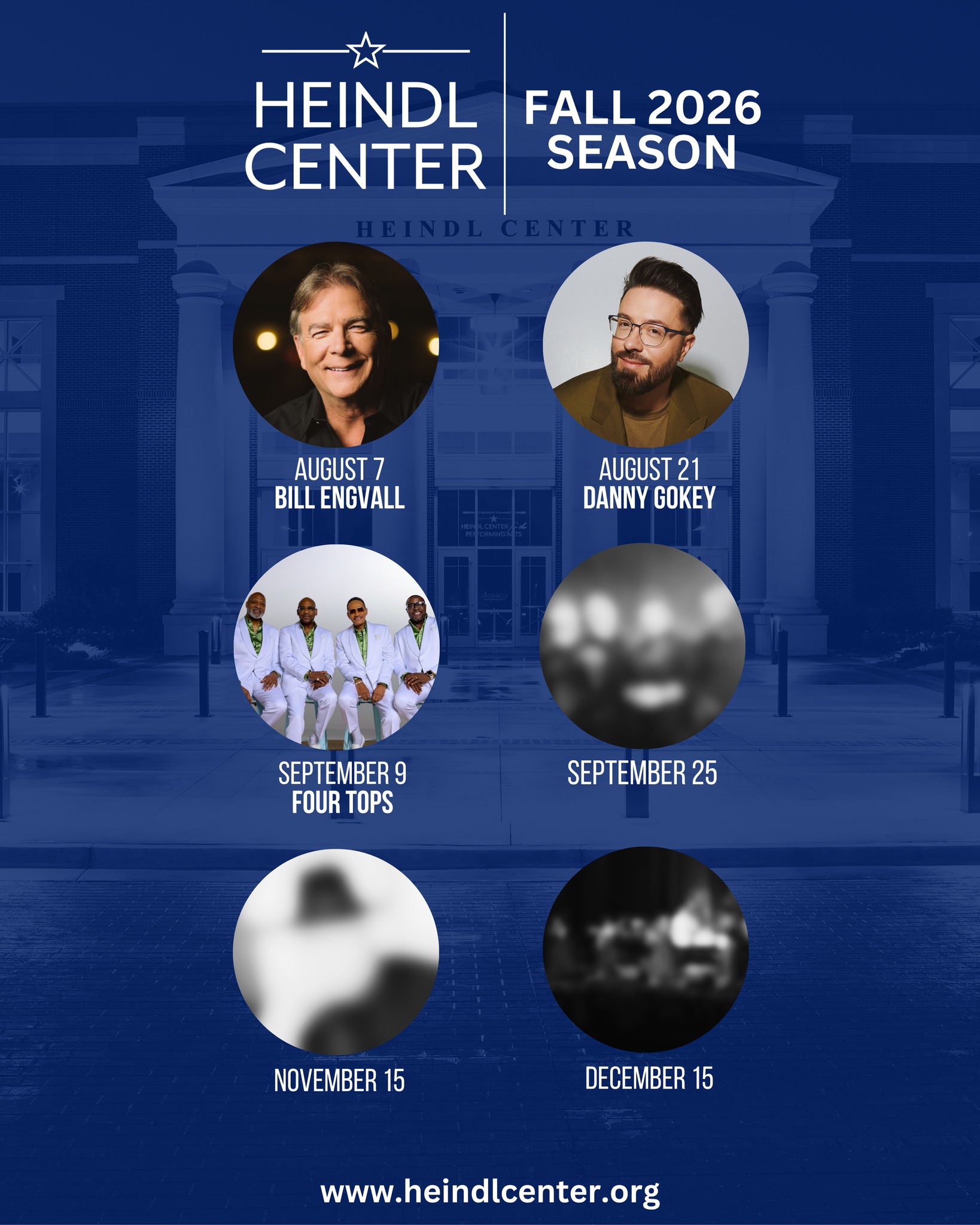 Heindl Center announces new performer with 10 #1 hits