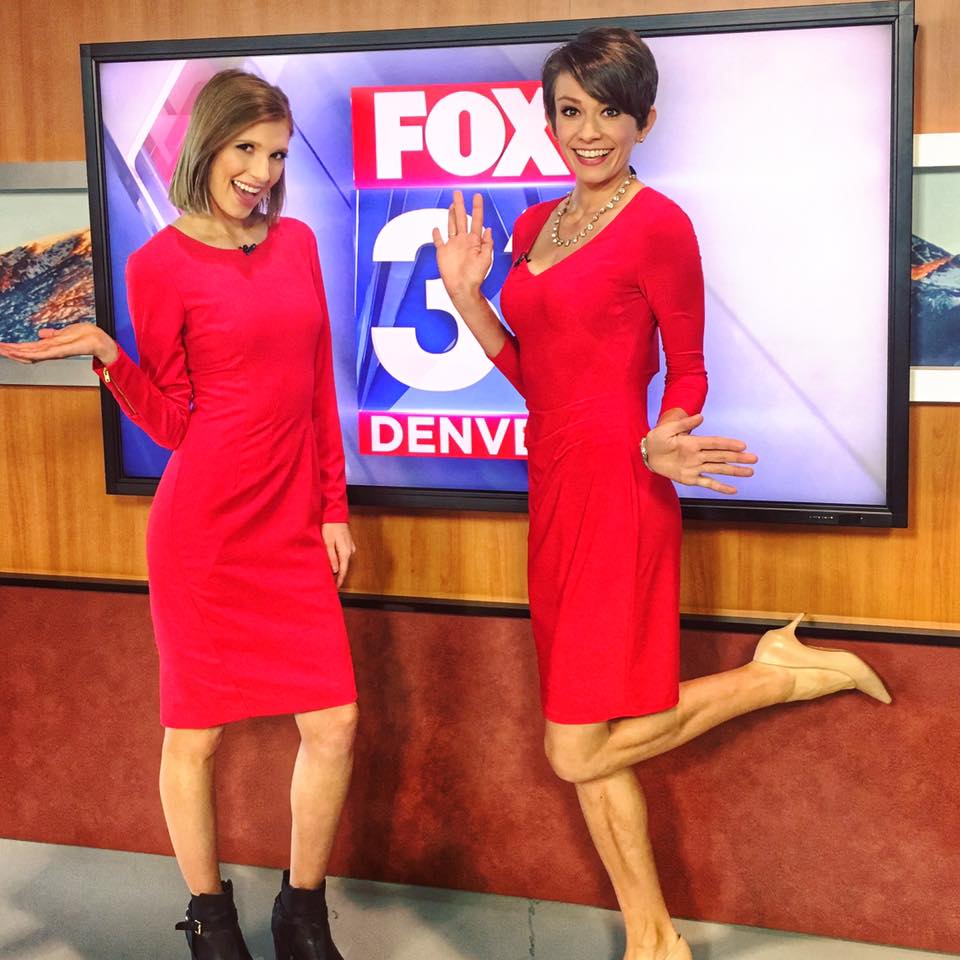 Twinning in red this morning... - Meteorologist Jessica Lebel | Facebook