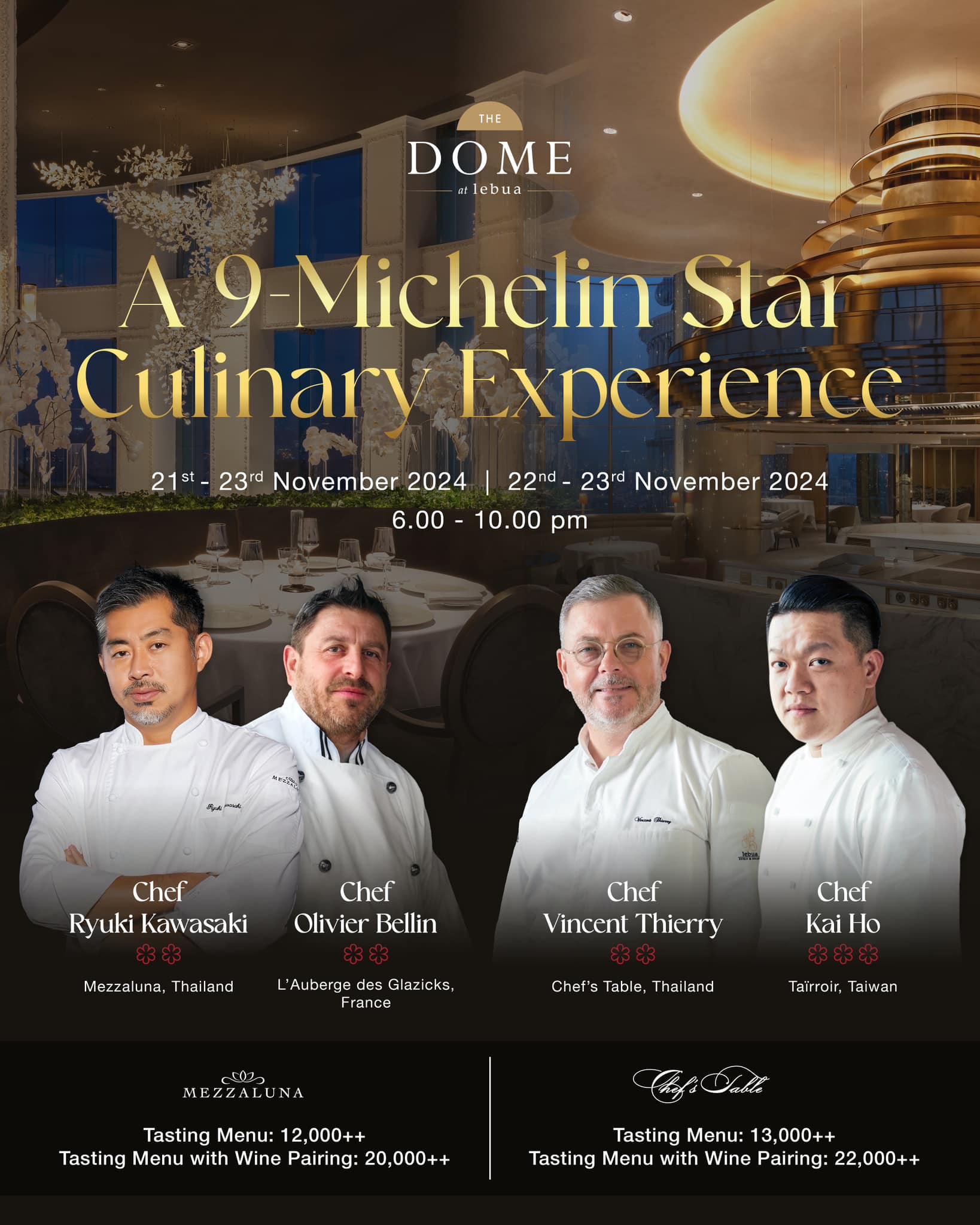 A 9-Michelin Star Culinary Experience at The Dome | 21-23 November 