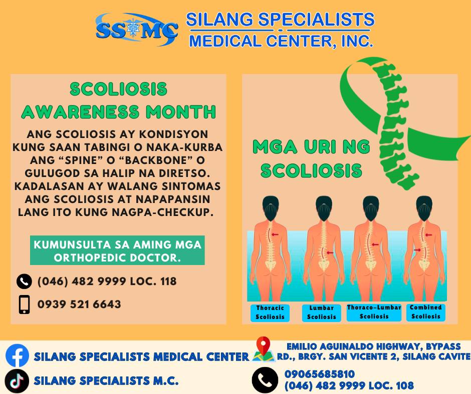June is Scoliosis... - Silang Specialists Medical Center