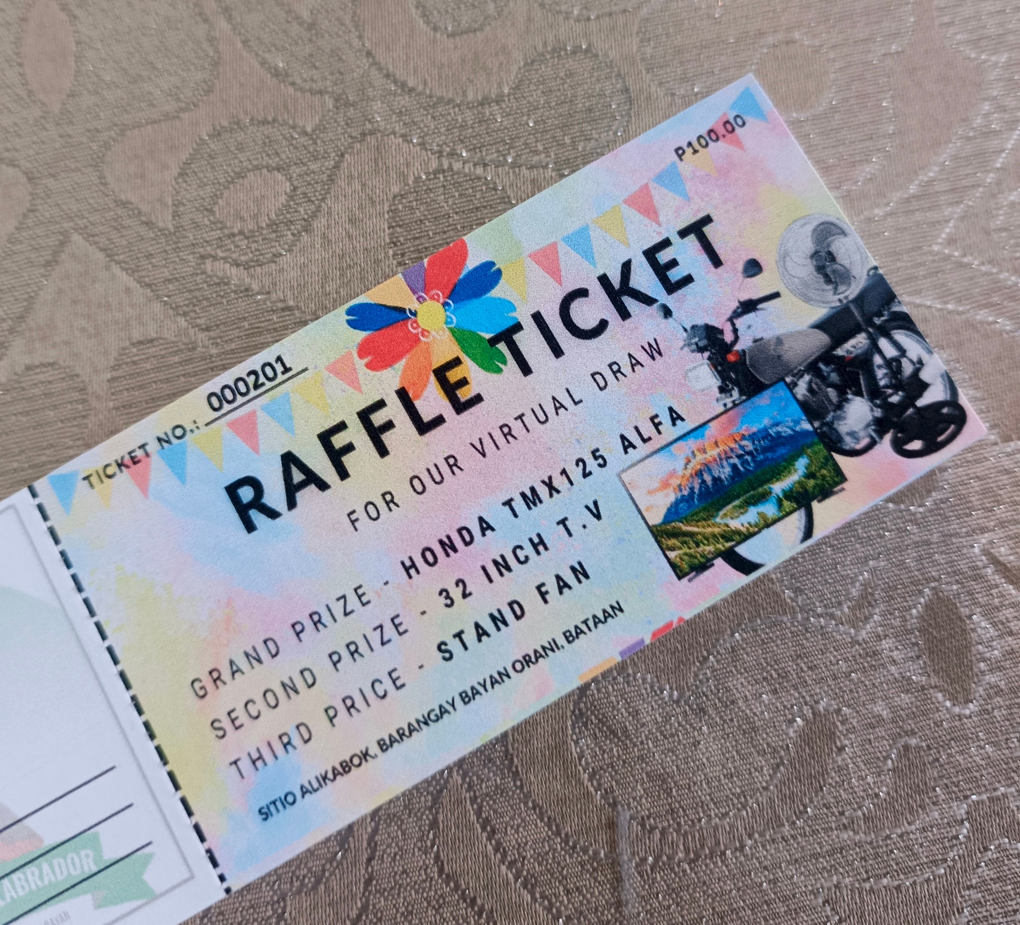 Elmo - Bili na po kayo ng Raffle Ticket. Para po sa fiesta dito sa ...
