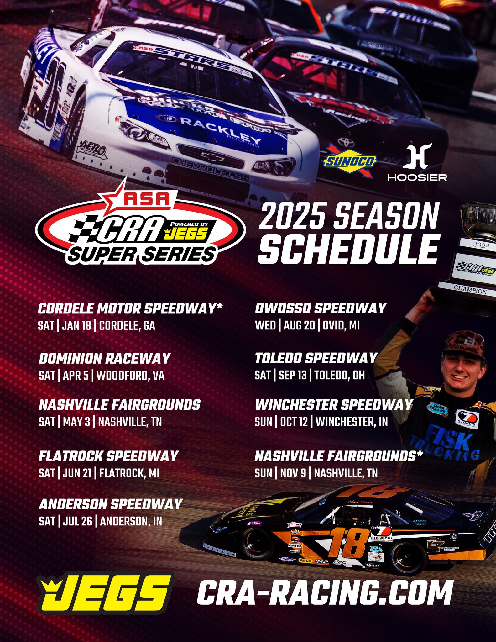 CRA: - The 2025 ASA/CRA Super Series Powered by JEGS schedule is here ...