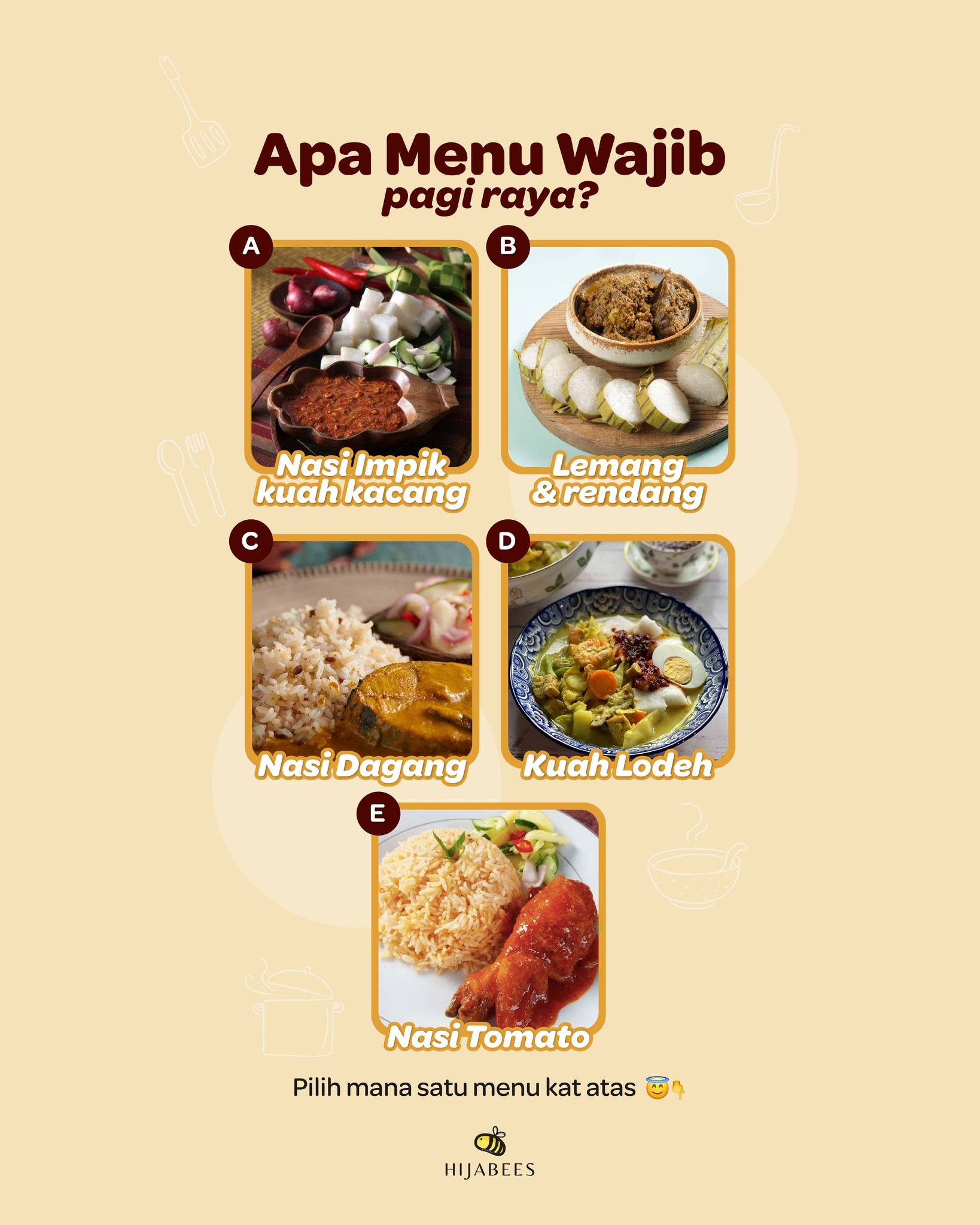 Hijabees - Apa menu wajib akak-akak untuk pagi raya nanti? 😉 Kalau tak ...