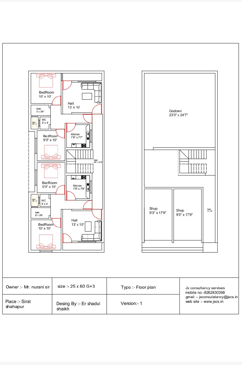 Js - 🏡 Our Latest Floor Plan Design - 25'×60' Plot 🏗️ JS Consultancy ...