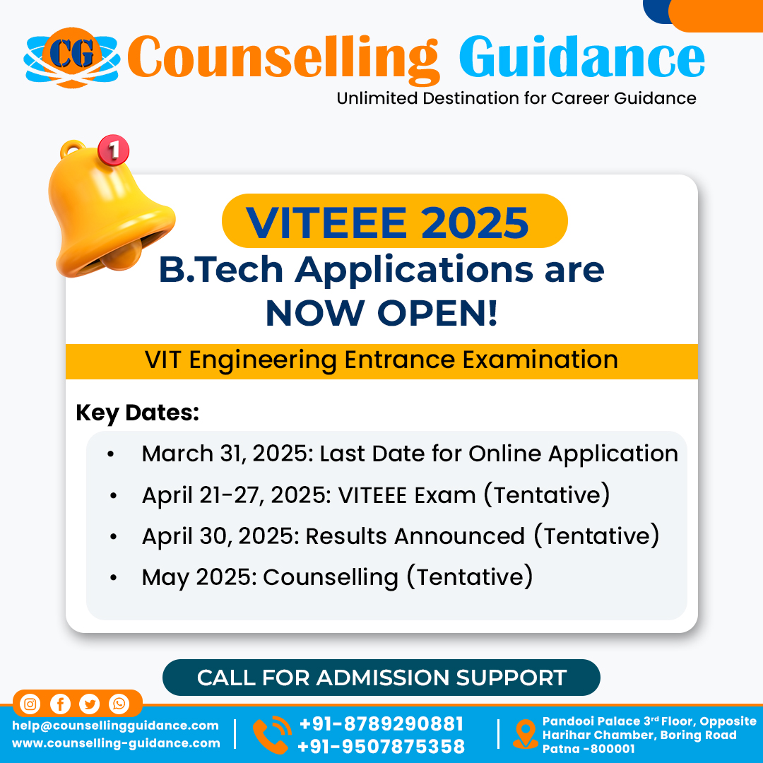 🎓 VITEEE 2025 Applications are Now... - Counselling Guidance