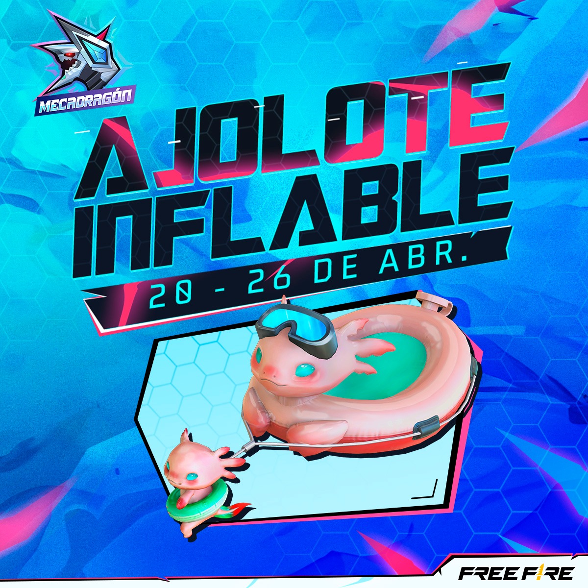 😱 ¡Sólo en FF los ajolotes vuelan!... - Garena Free Fire