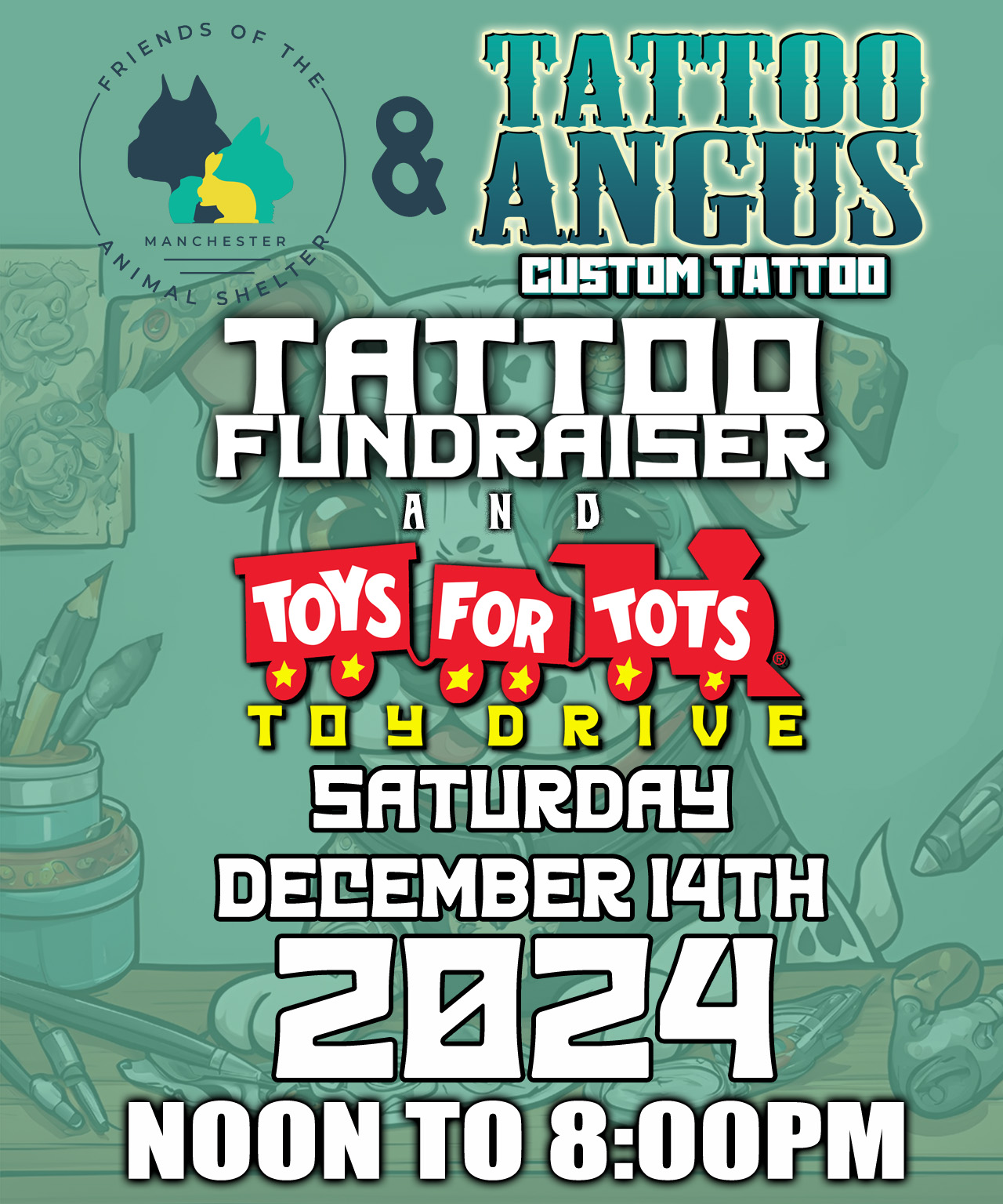 Tattoo Fundraiser for Manchester Animal Shelter
