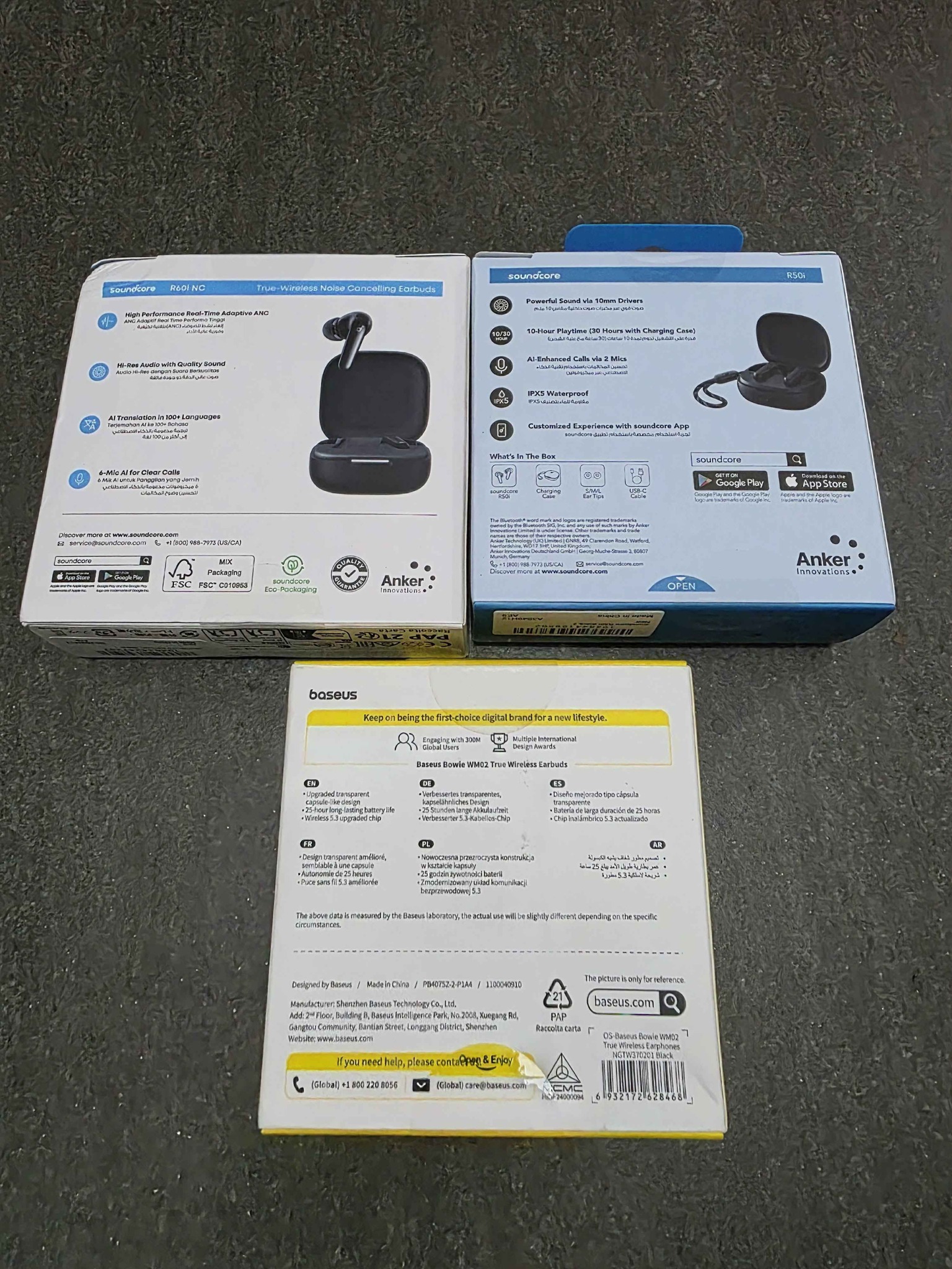 RUSH ANKER Soundcore R60i NC, R50i, Baseus Bluetooth Earbuds - Memory ...