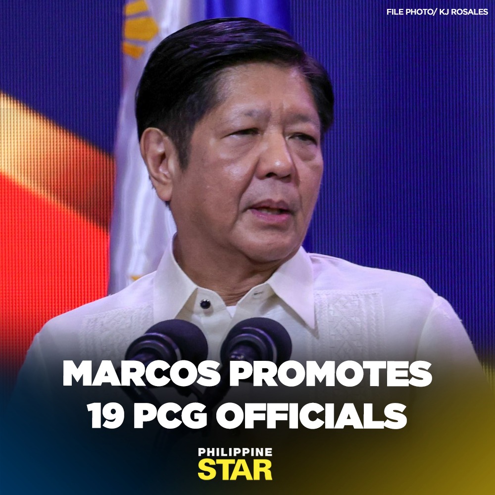 Philippine - President Marcos has promoted to the rank of commodore 19 ...
