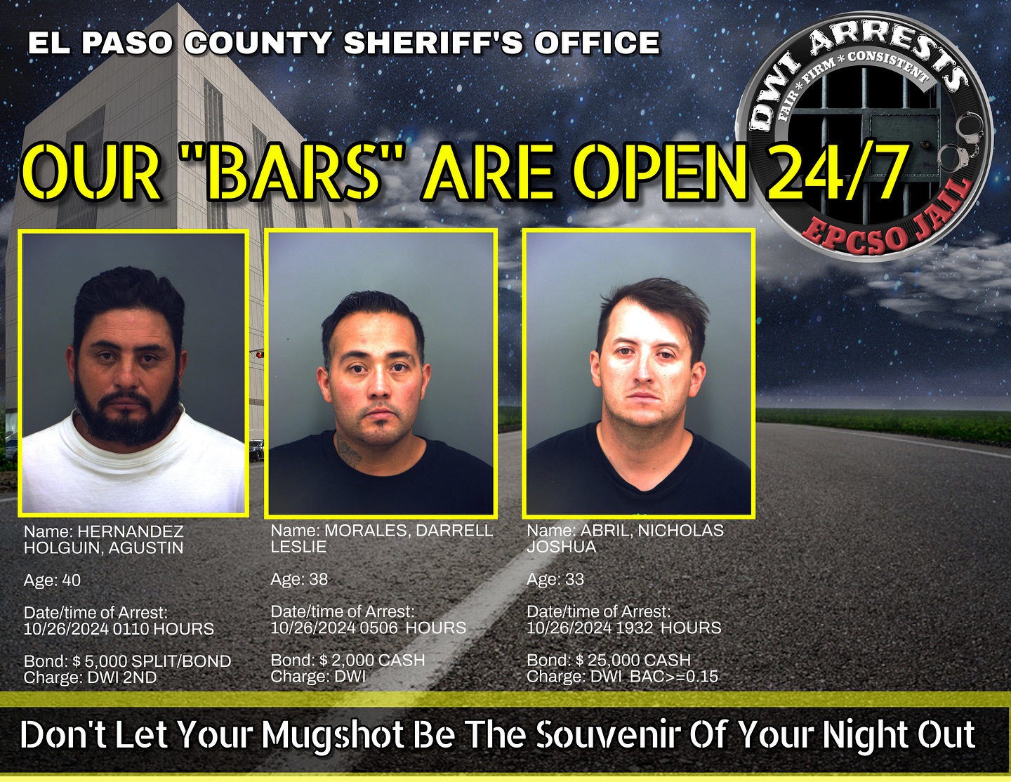 🚫📸 Your night... - El Paso County Sheriff's Office - EPCSO