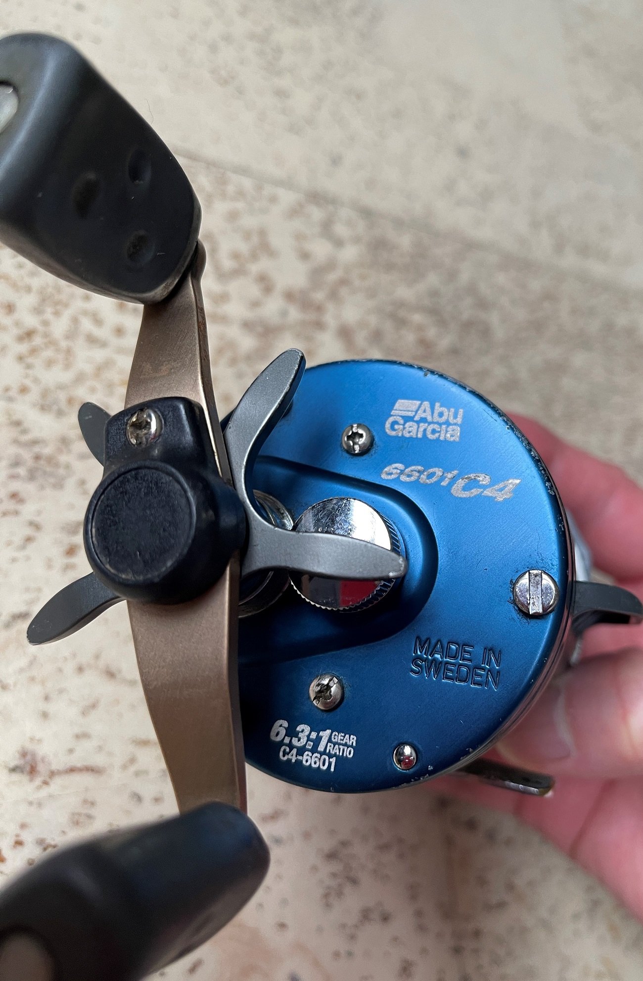 This vintage Abu Garcia Ambassadeur Record No. 50 is a classic