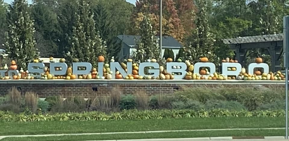 Check Out The City Sign At 73 and 741! That's A Lot Of Pumpkins And ...