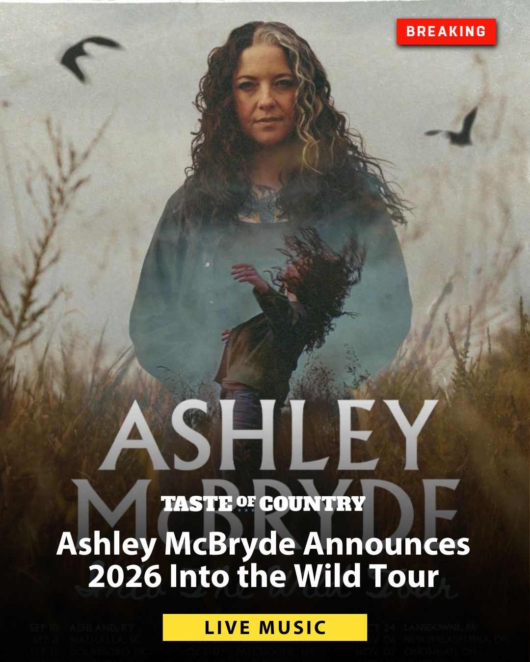 THIS JUST IN: Ashley McBryde is going on tour in 2026! The singer