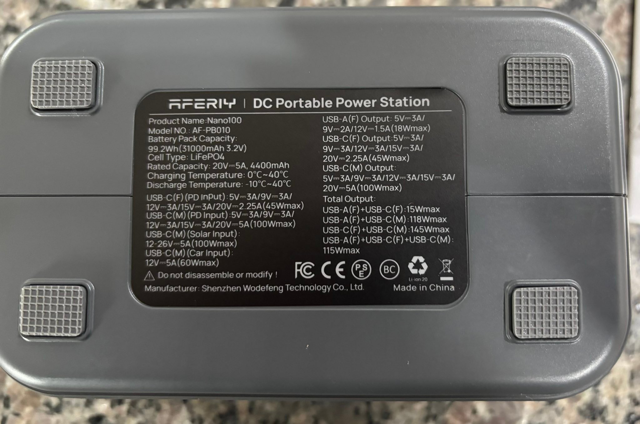 AFERIY Générateur Electrique Portable 2400W,Batterie Nomade 2048Wh
