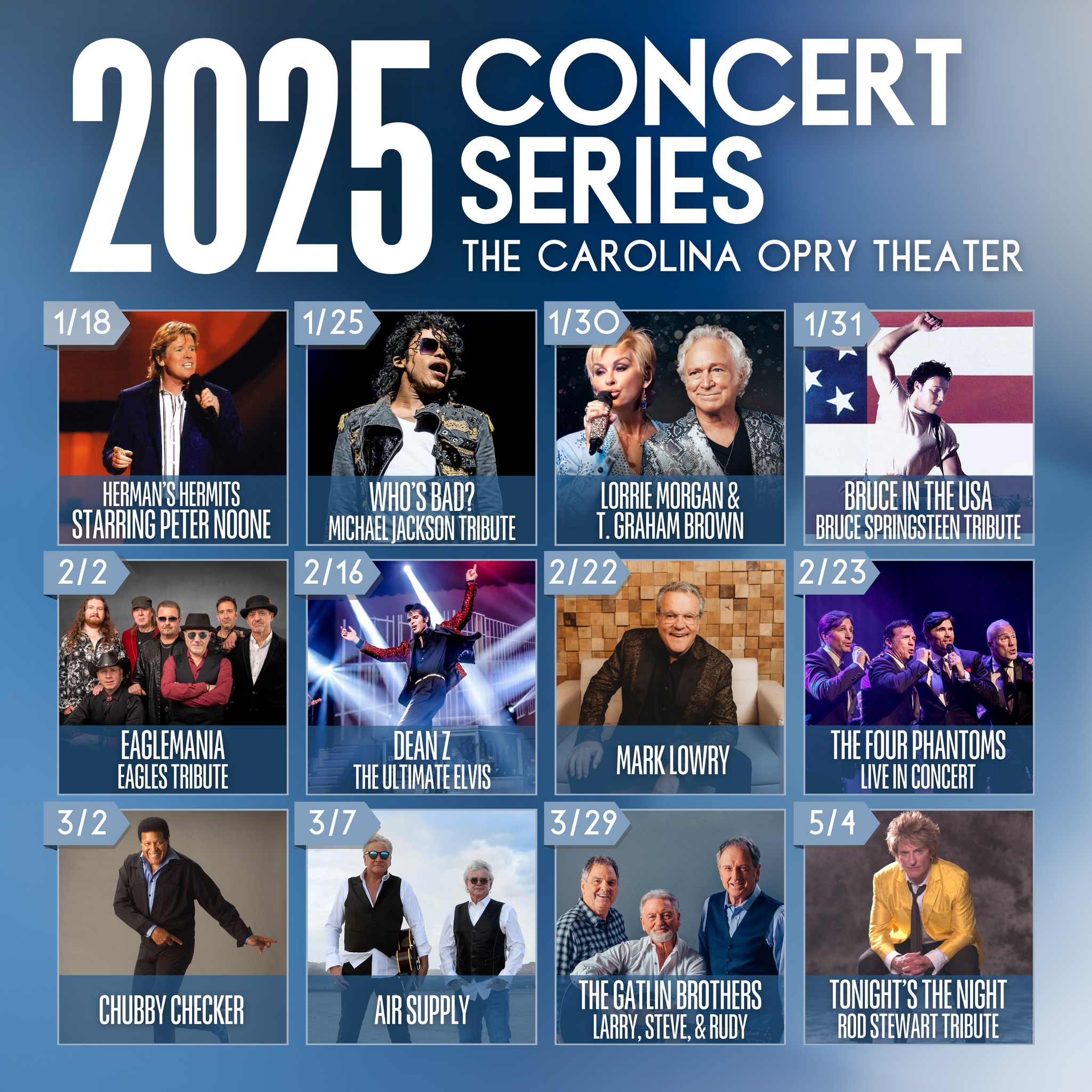 Our 2025 concert lineup is... - The Carolina Opry Theater
